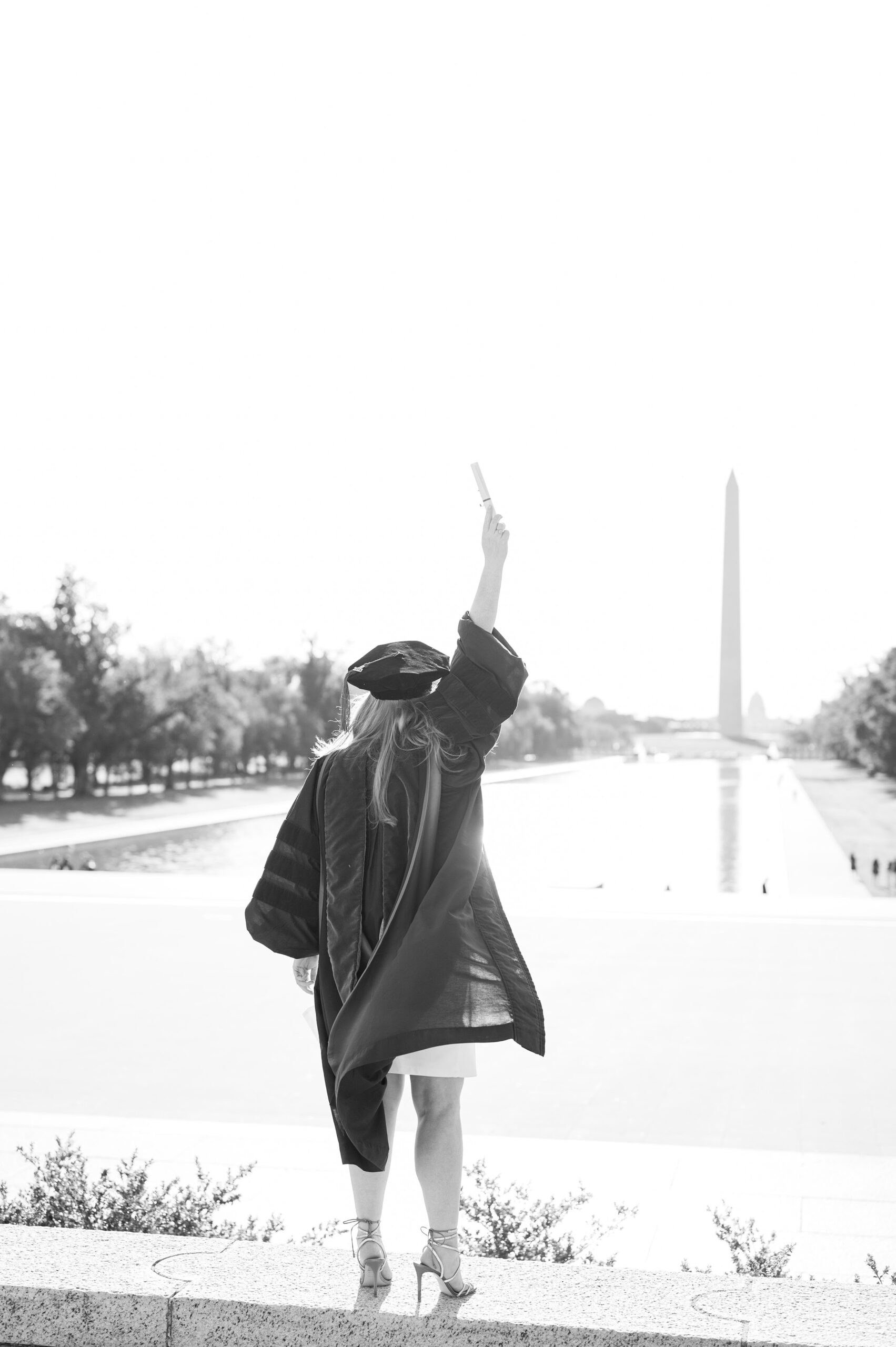 Brittany's Law School Grad Portraits on the National Mall in Washington DC photographed by Baltimore Photographer Cait Kramer