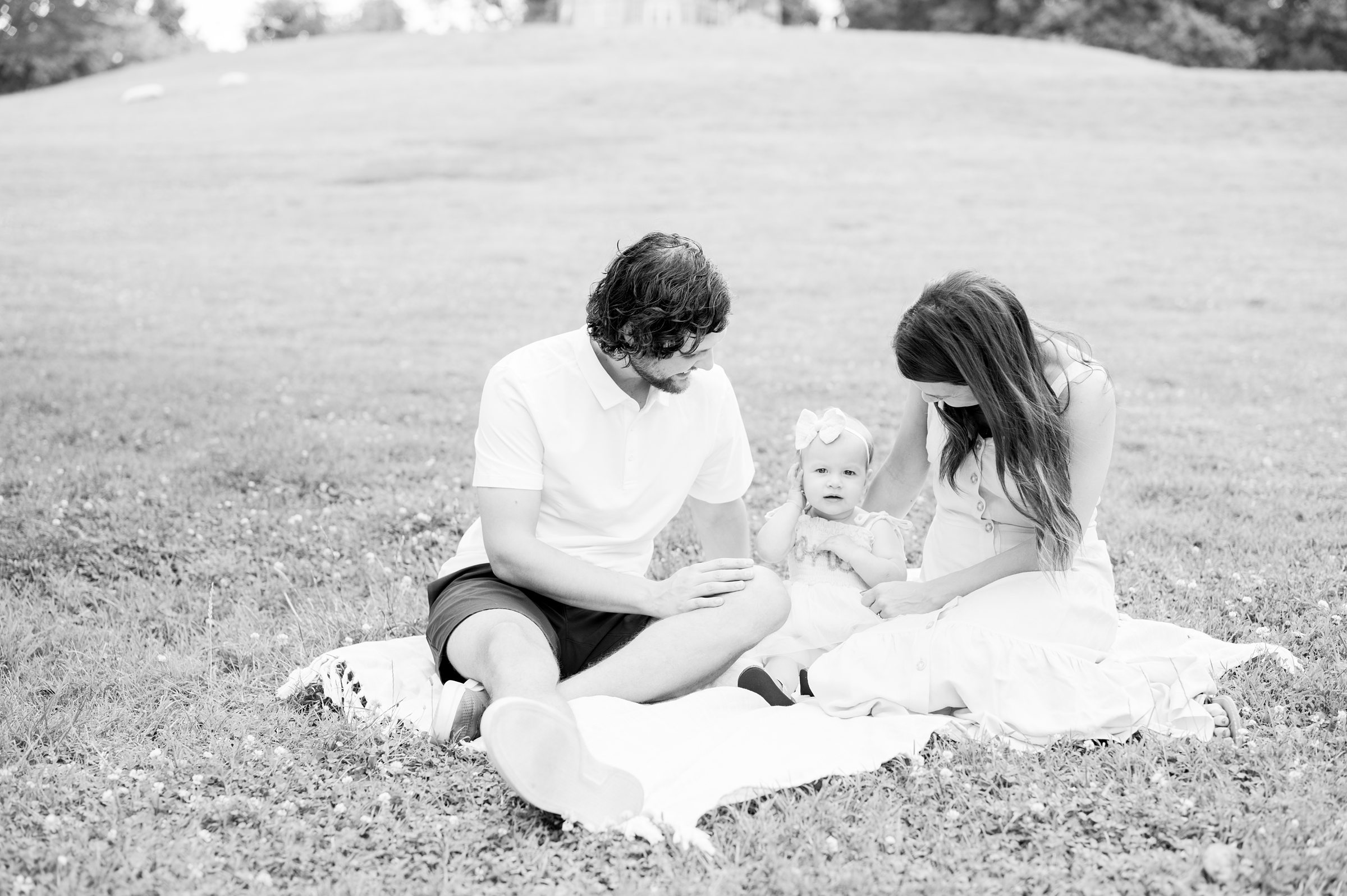 1st Birthday and Family Portrait Session at Patterson Park in Baltimore, Maryland. Photographed by Baltimore Family Milestone Photographer Cait Kramer.