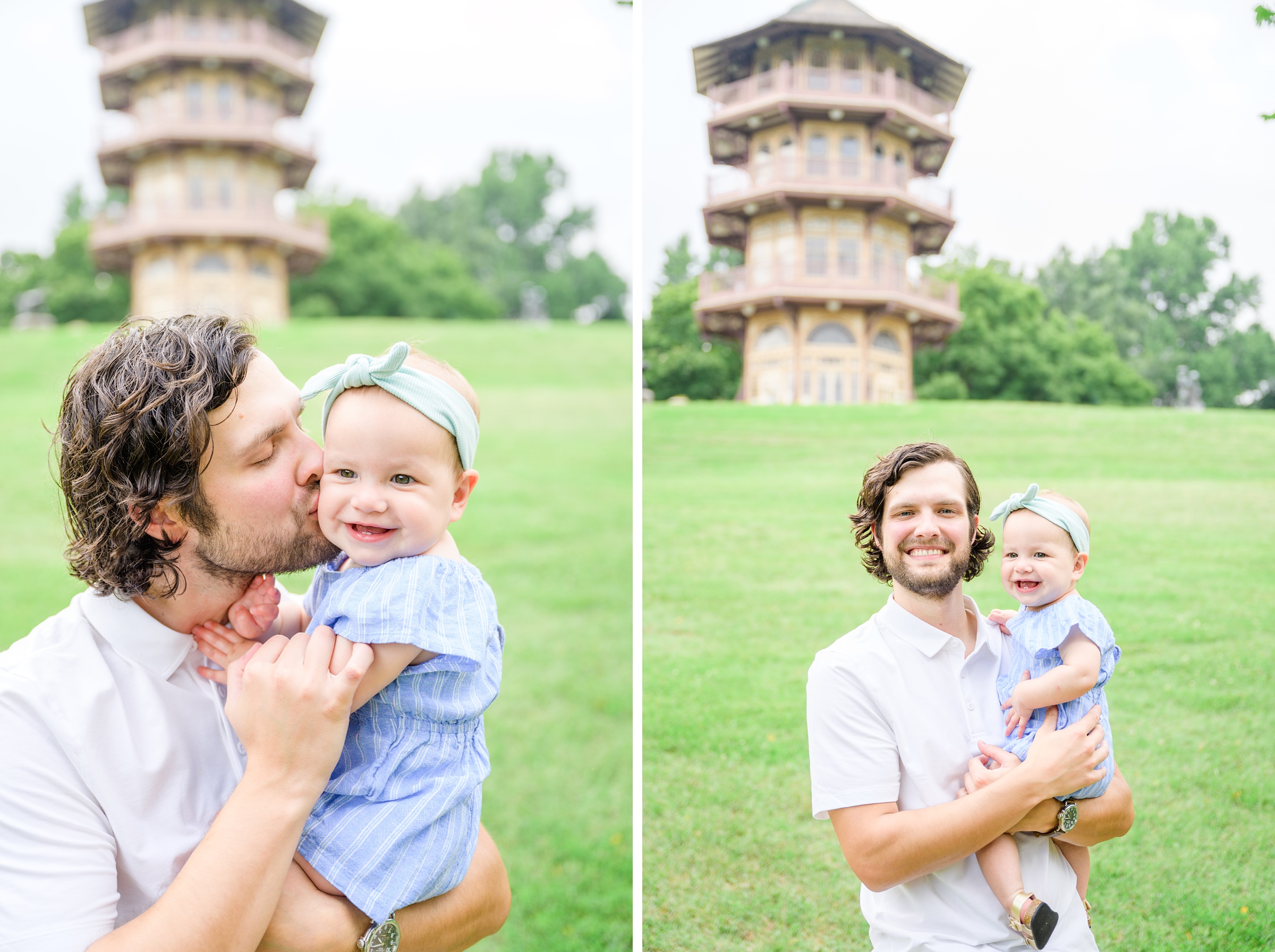 1st Birthday and Family Portrait Session at Patterson Park in Baltimore, Maryland. Photographed by Baltimore Family Milestone Photographer Cait Kramer.