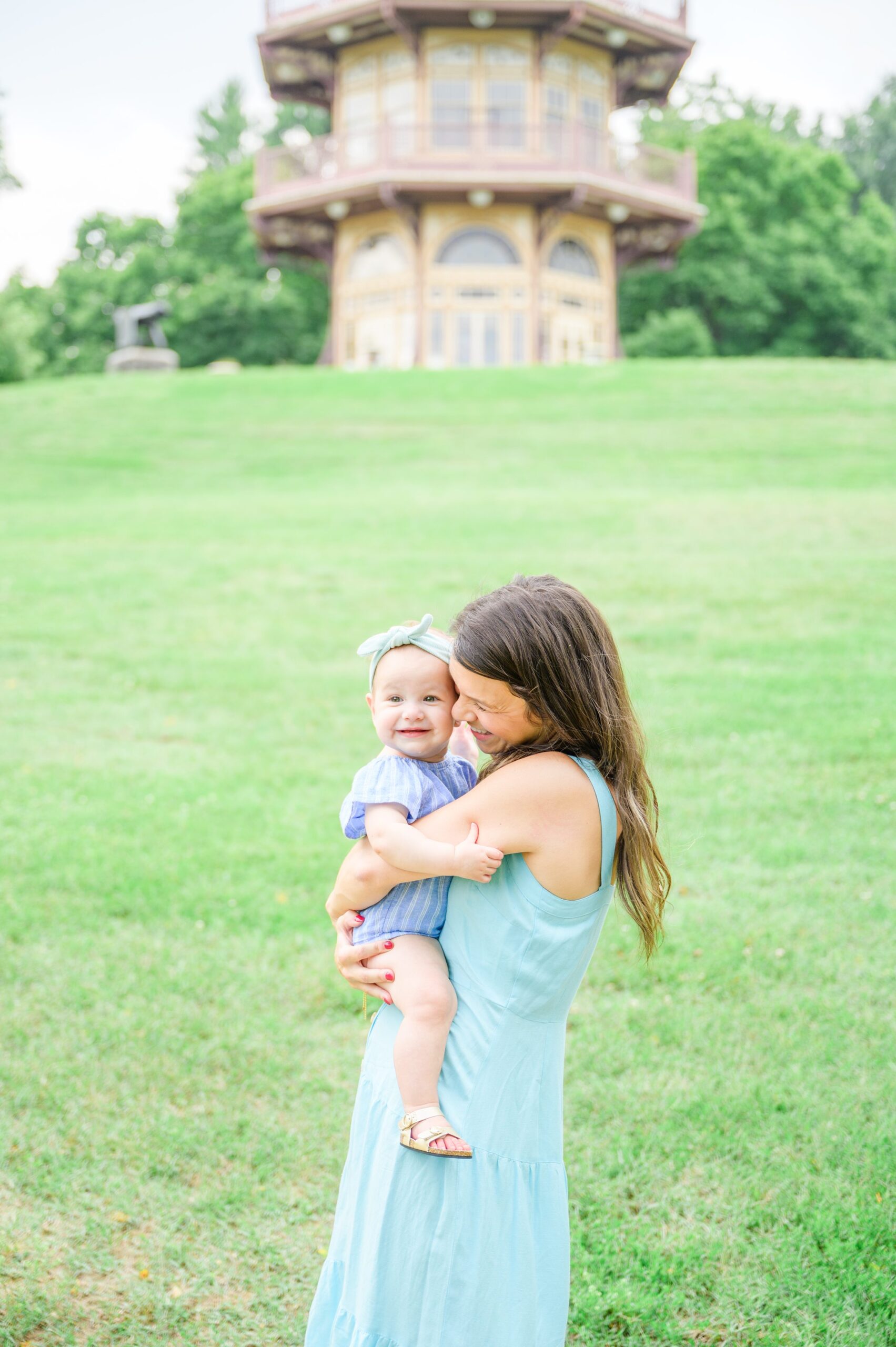 1st Birthday and Family Portrait Session at Patterson Park in Baltimore, Maryland. Photographed by Baltimore Family Milestone Photographer Cait Kramer.