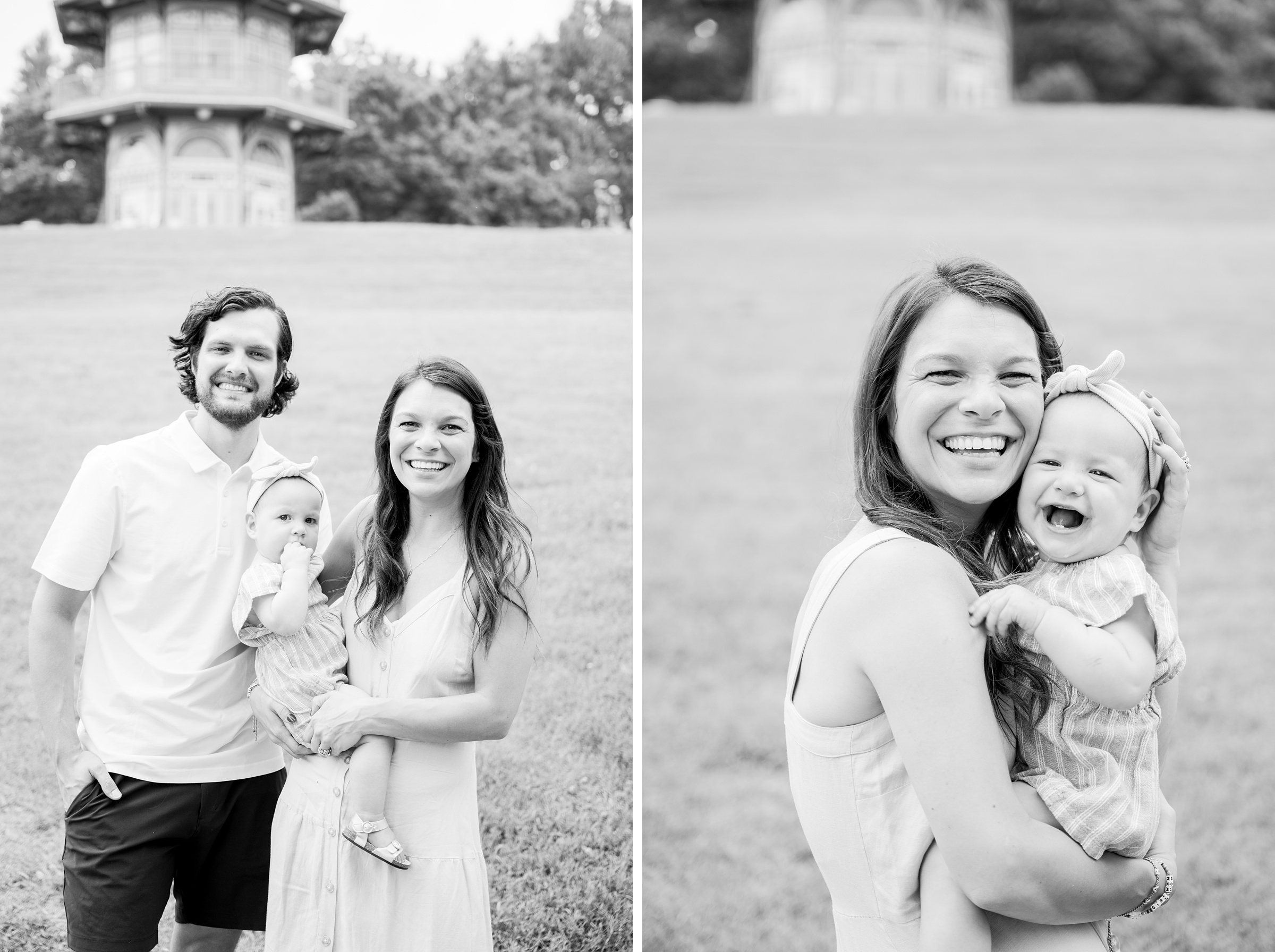 1st Birthday and Family Portrait Session at Patterson Park in Baltimore, Maryland. Photographed by Baltimore Family Milestone Photographer Cait Kramer.