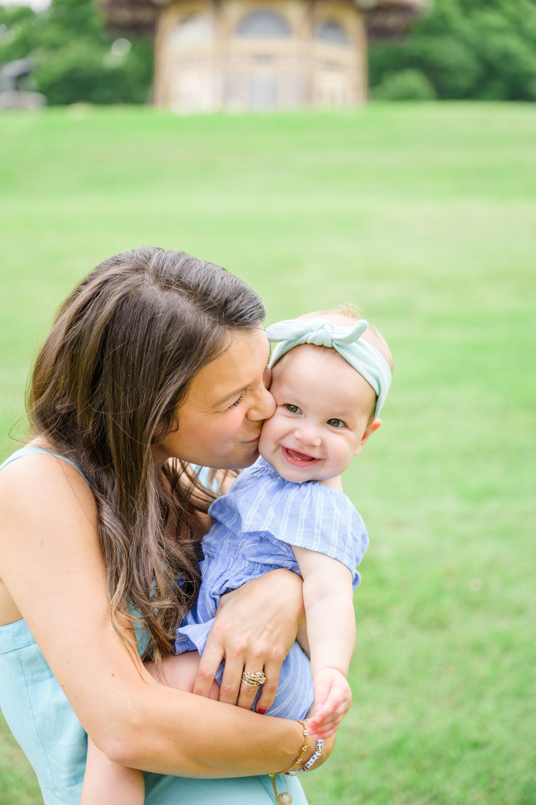 1st Birthday and Family Portrait Session at Patterson Park in Baltimore, Maryland. Photographed by Baltimore Family Milestone Photographer Cait Kramer.