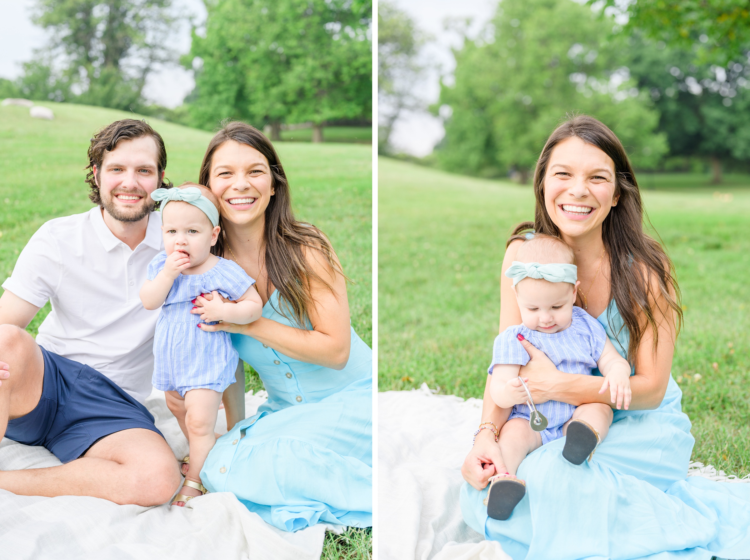 1st Birthday and Family Portrait Session at Patterson Park in Baltimore, Maryland. Photographed by Baltimore Family Milestone Photographer Cait Kramer.