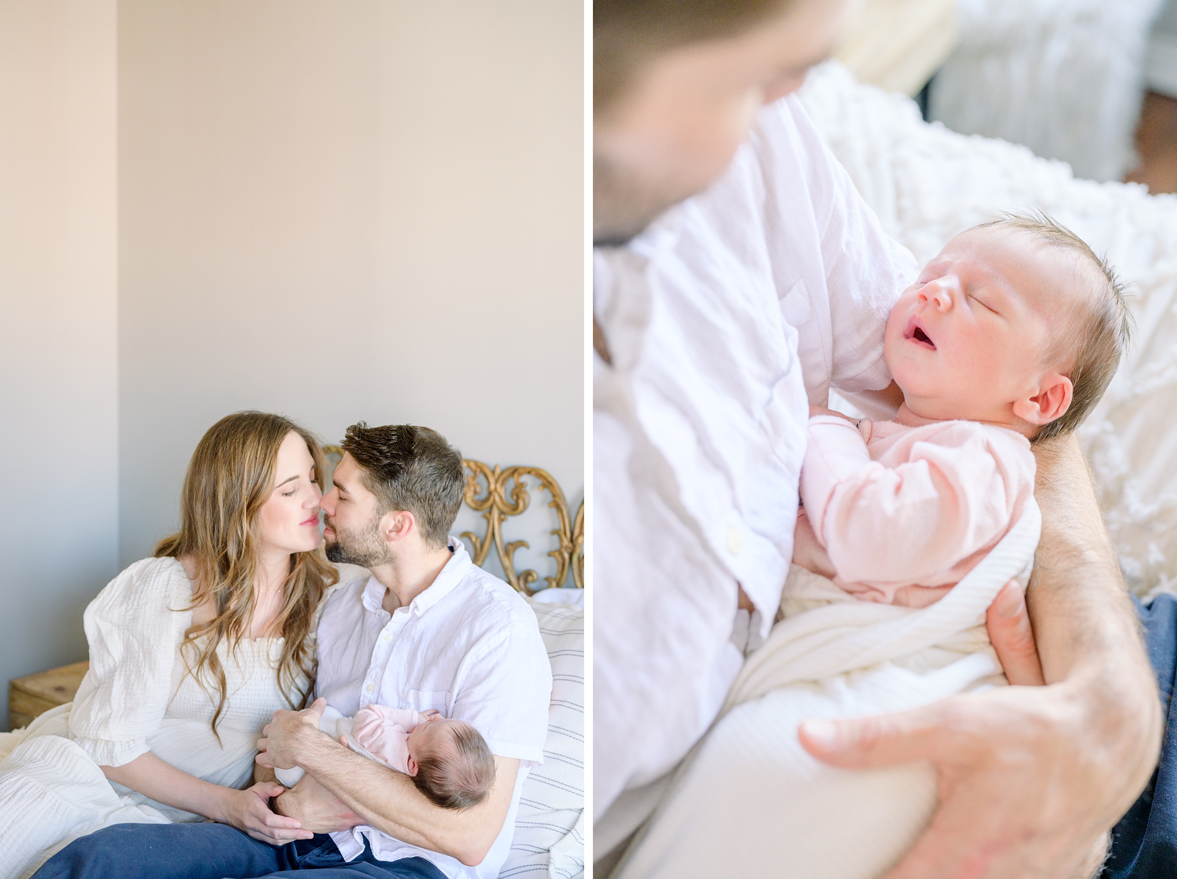 Newborn photos at an in-home lifestyle newborn session in Baltimore, Maryland photographed by Baltimore Maternity Photographer Cait Kramer.