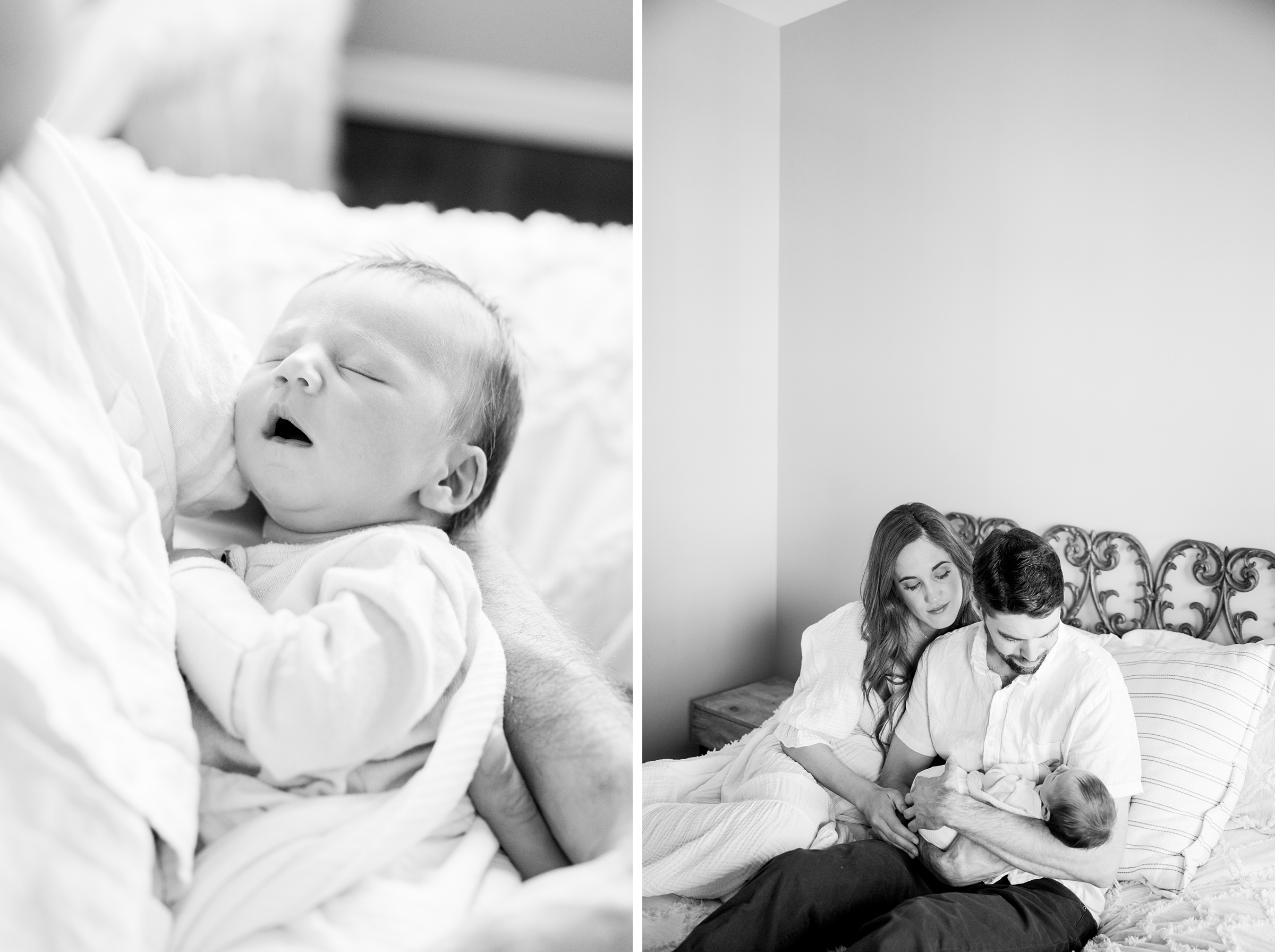 Newborn photos at an in-home lifestyle newborn session in Baltimore, Maryland photographed by Baltimore Maternity Photographer Cait Kramer.