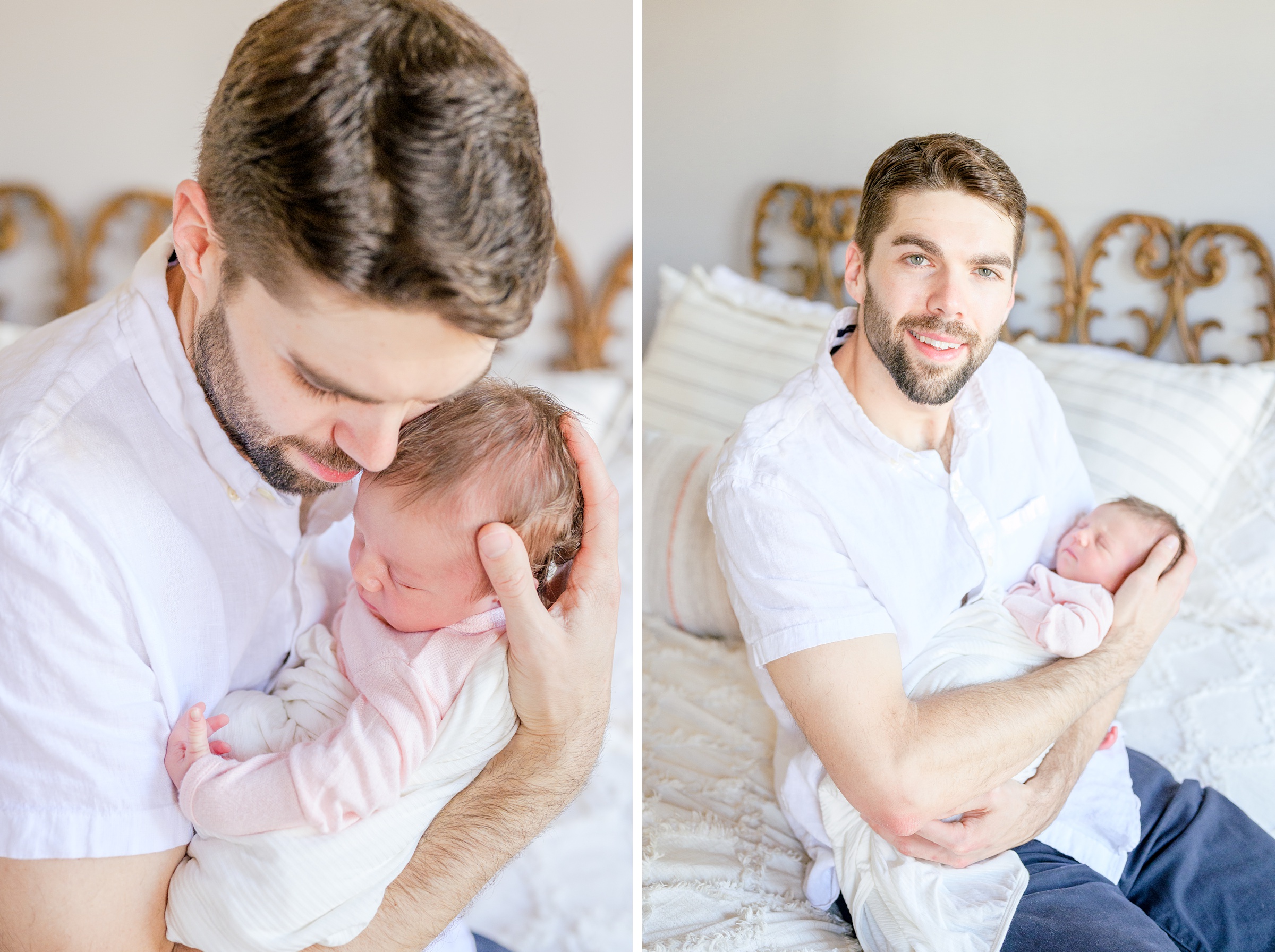 Newborn photos at an in-home lifestyle newborn session in Baltimore, Maryland photographed by Baltimore Maternity Photographer Cait Kramer.