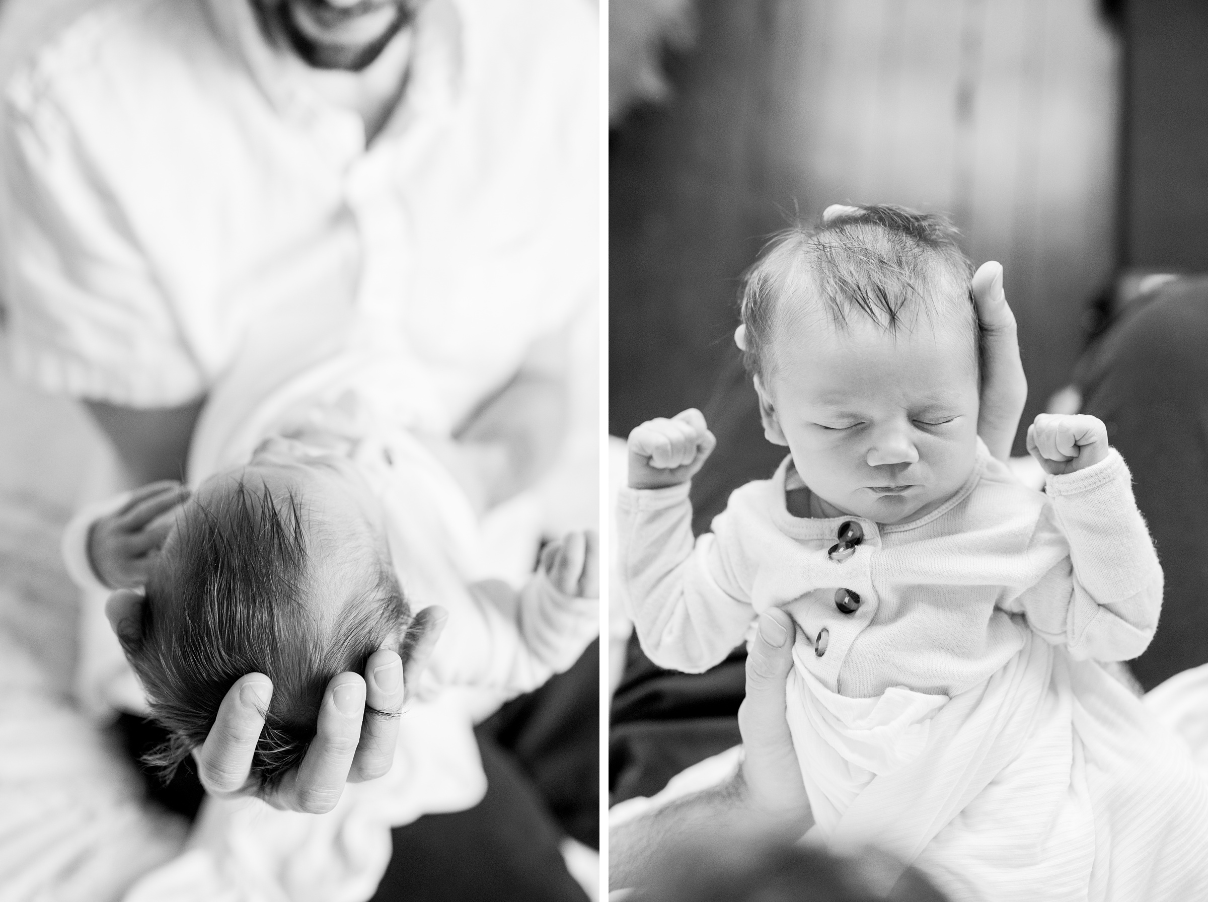 Newborn photos at an in-home lifestyle newborn session in Baltimore, Maryland photographed by Baltimore Maternity Photographer Cait Kramer.