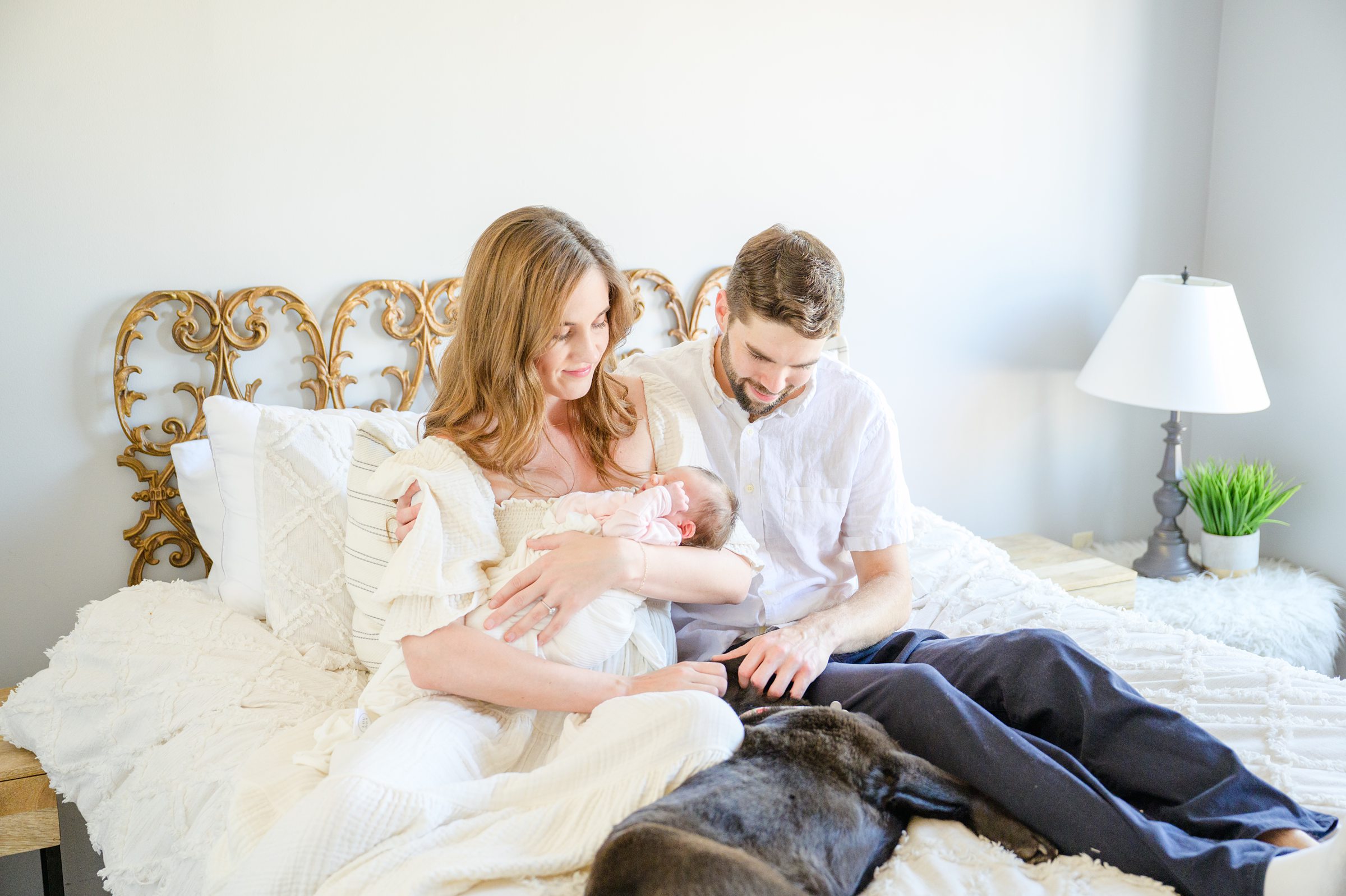 Newborn photos at an in-home lifestyle newborn session in Baltimore, Maryland photographed by Baltimore Maternity Photographer Cait Kramer.