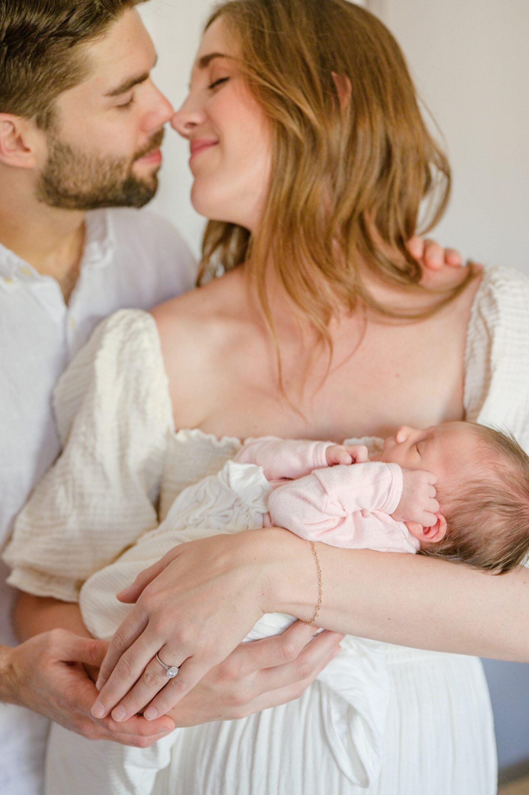 Newborn photos at an in-home lifestyle newborn session in Baltimore, Maryland photographed by Baltimore Maternity Photographer Cait Kramer.