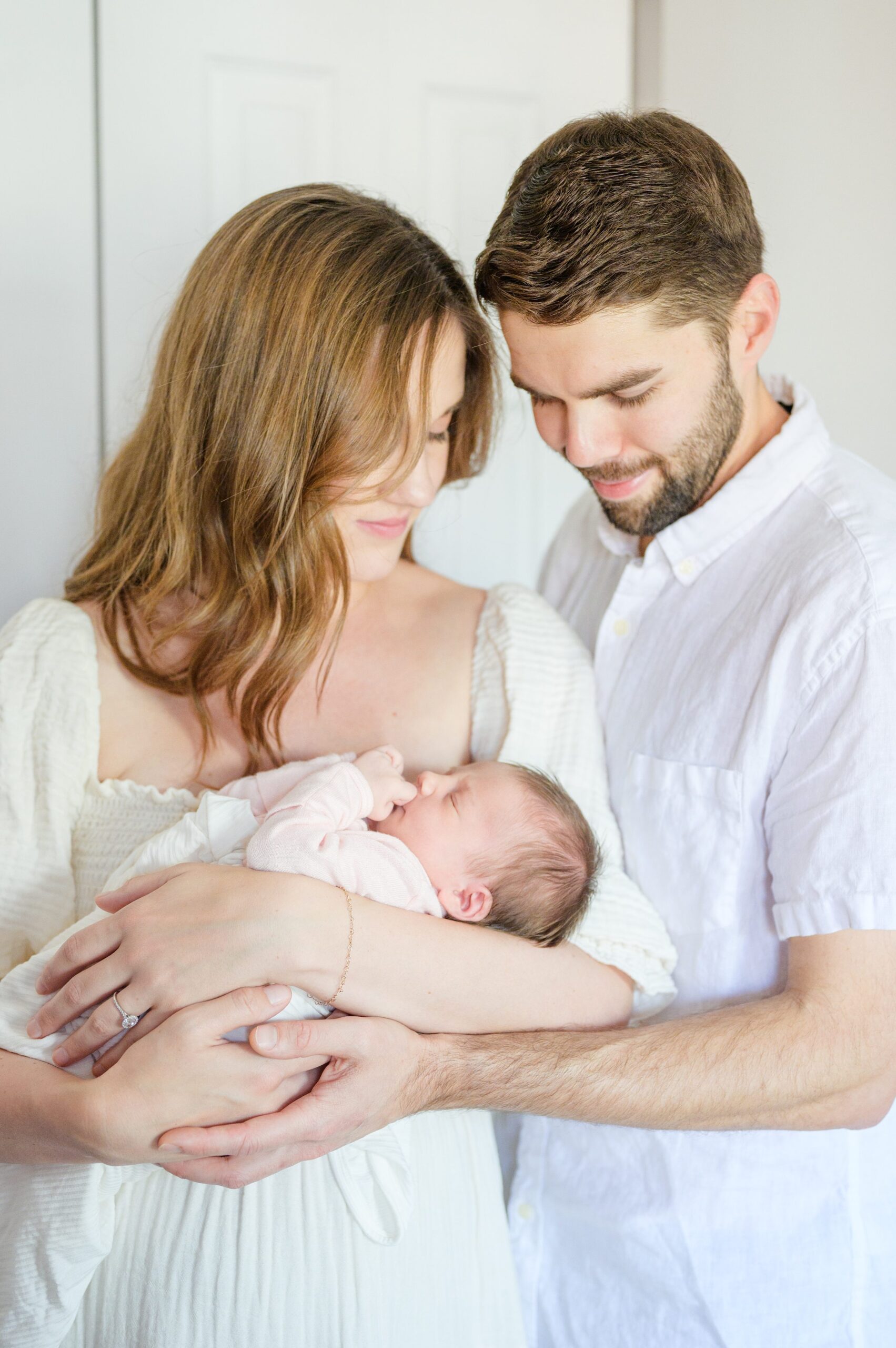 Newborn photos at an in-home lifestyle newborn session in Baltimore, Maryland photographed by Baltimore Maternity Photographer Cait Kramer.