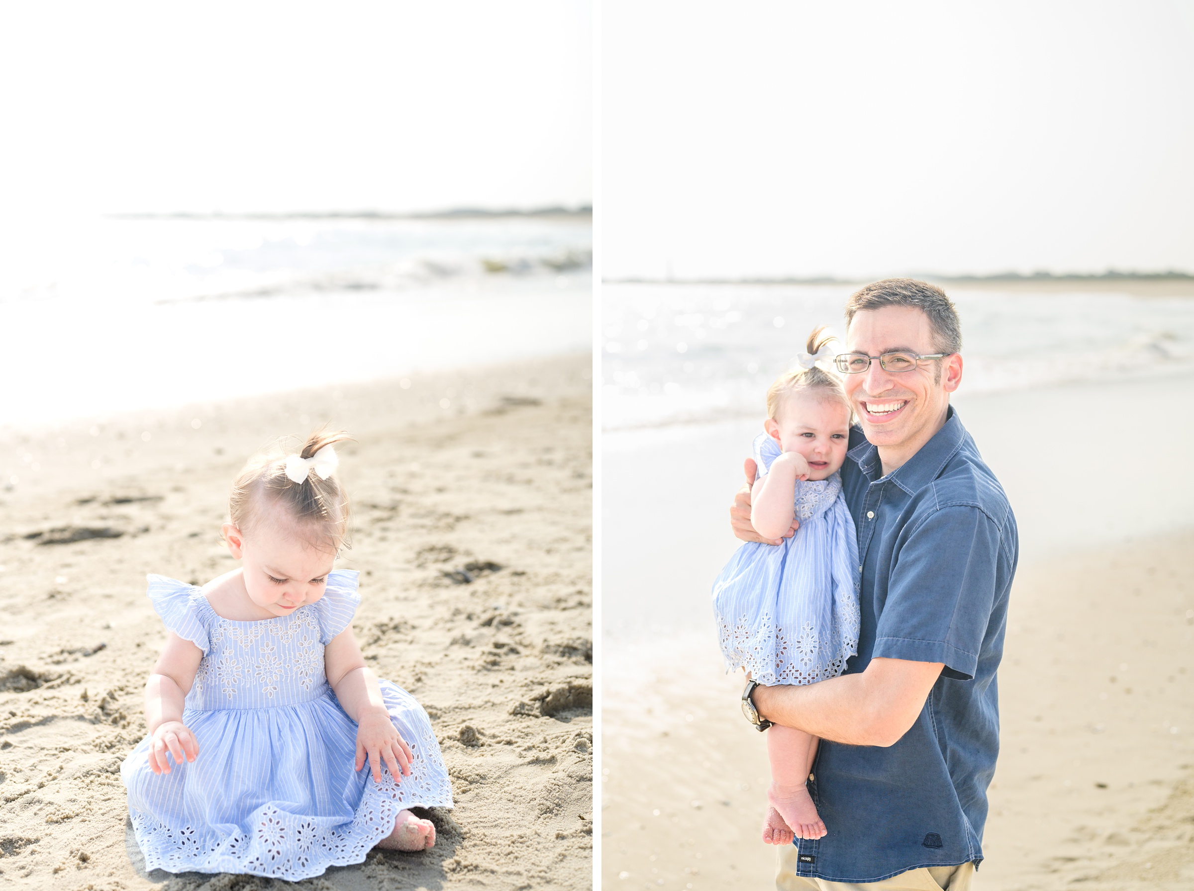 Extended family portraits at Cape May's Cove beach in Maryland, photographed by Cape May Family Photographer Cait Kramer.