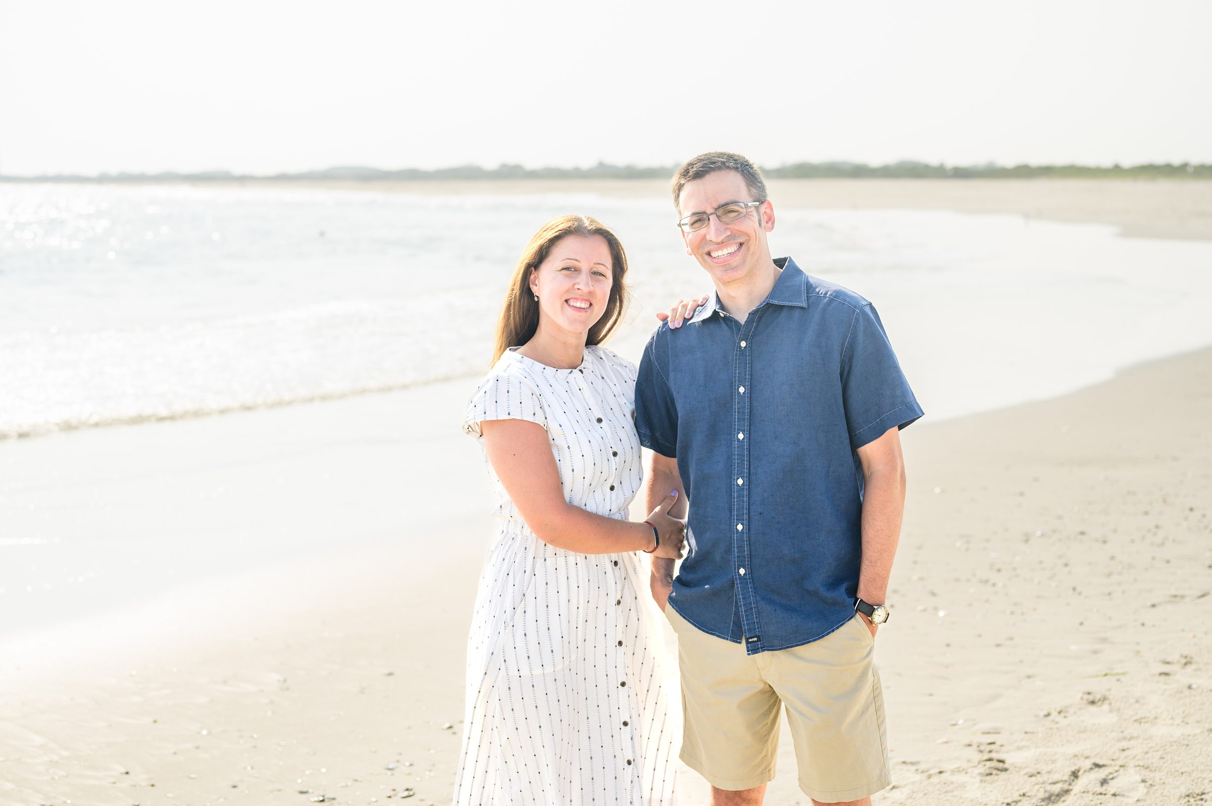 Extended family portraits at Cape May's Cove beach in Maryland, photographed by Cape May Family Photographer Cait Kramer.