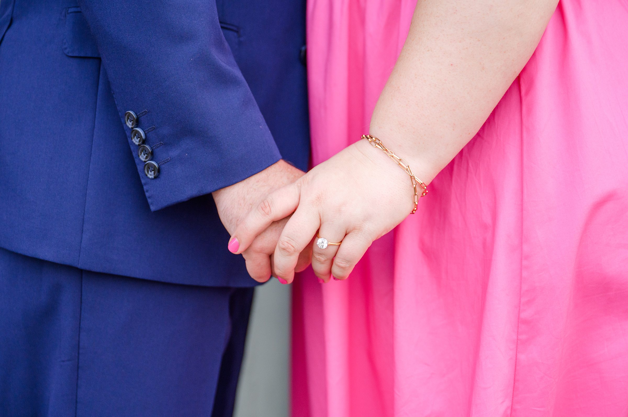 Engaged couple at Fells Point Waterfront for their sunrise engagement session in Baltimore, Maryland photographed by Baltimore Wedding Photographer Cait Kramer Photography.