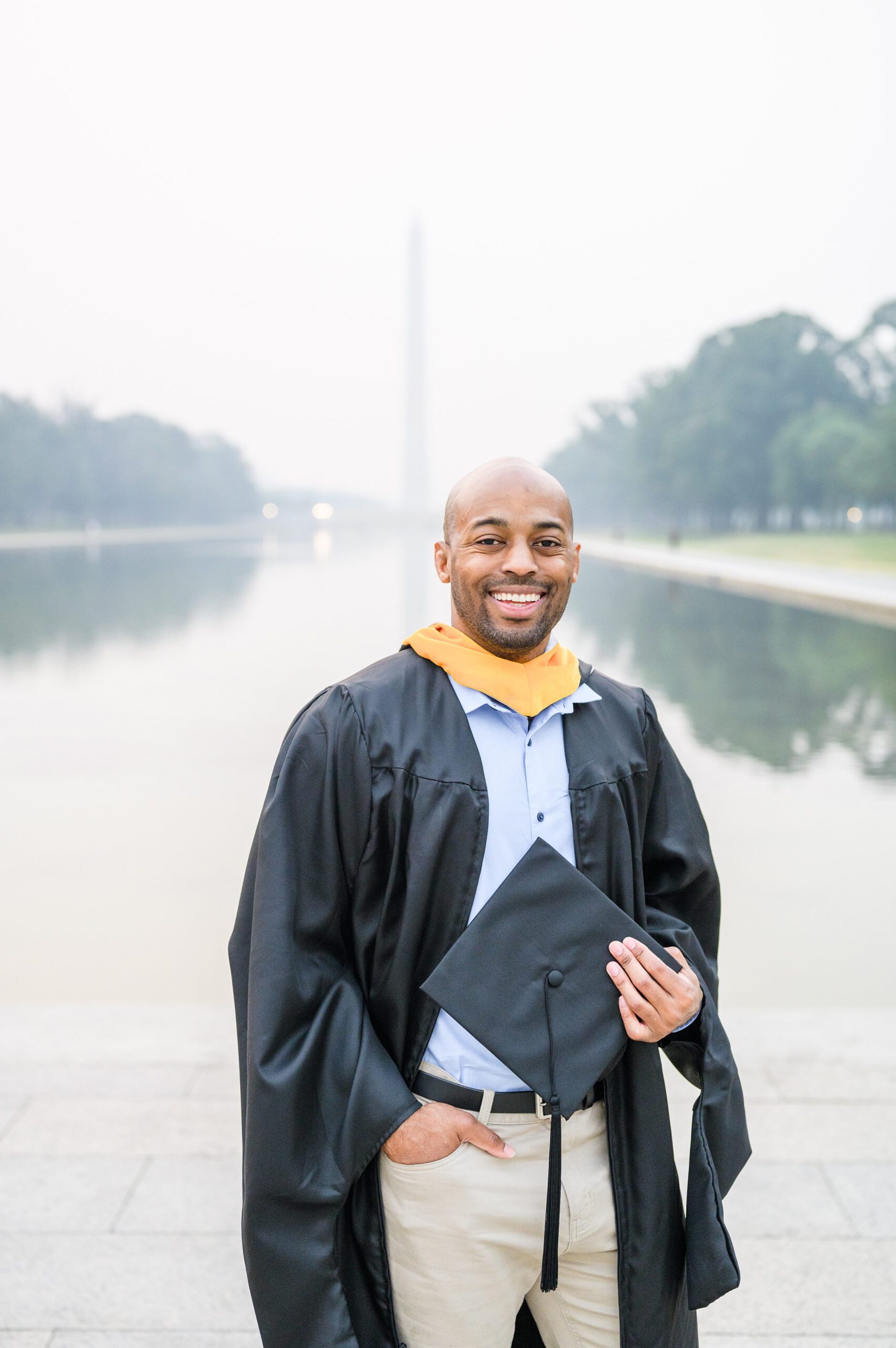 Brand and Christine's Graduation Photos on the National Mall photographed by Baltimore Photographer Cait Kramer