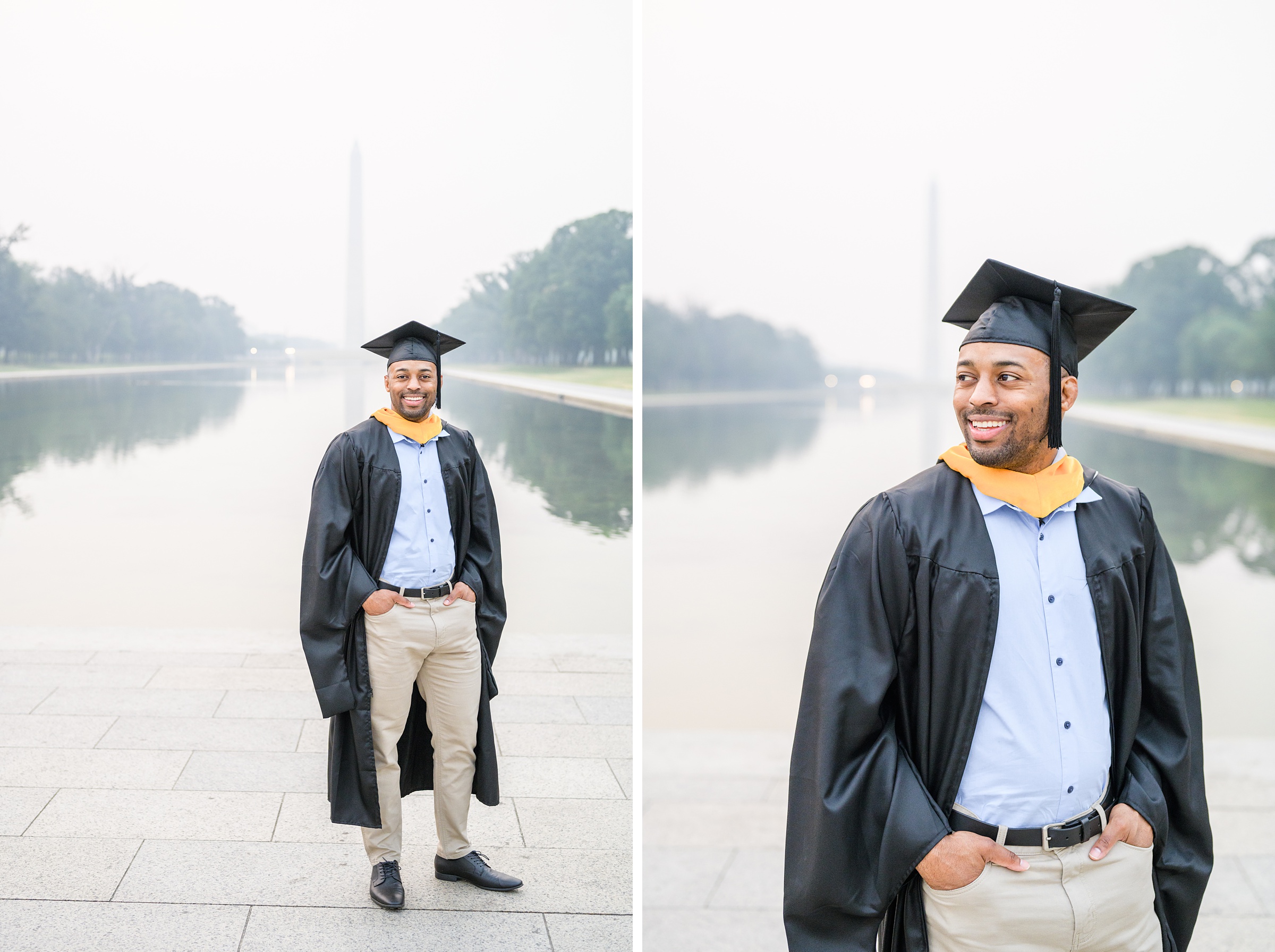 Brand and Christine's Graduation Photos on the National Mall photographed by Baltimore Photographer Cait Kramer