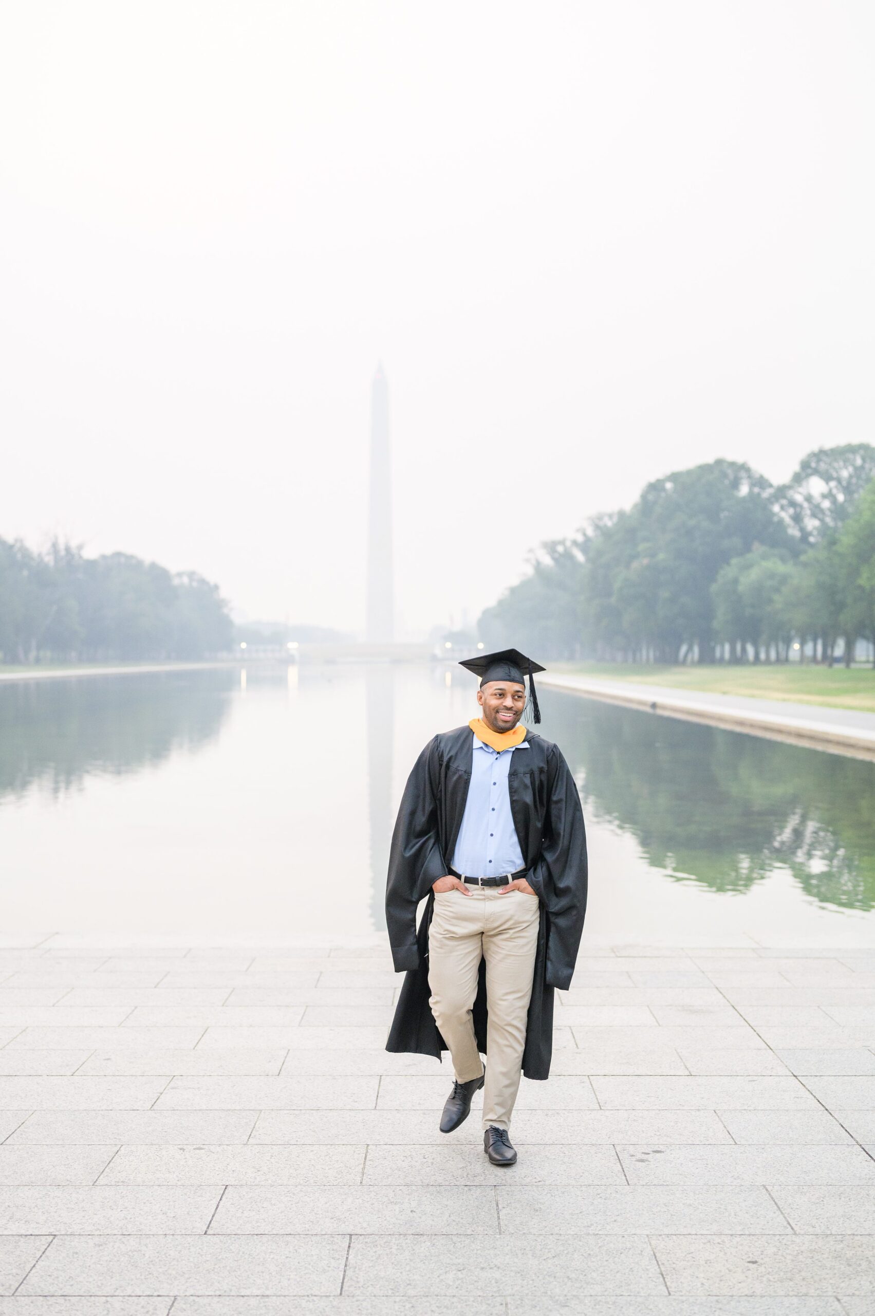 Brand and Christine's Graduation Photos on the National Mall photographed by Baltimore Photographer Cait Kramer