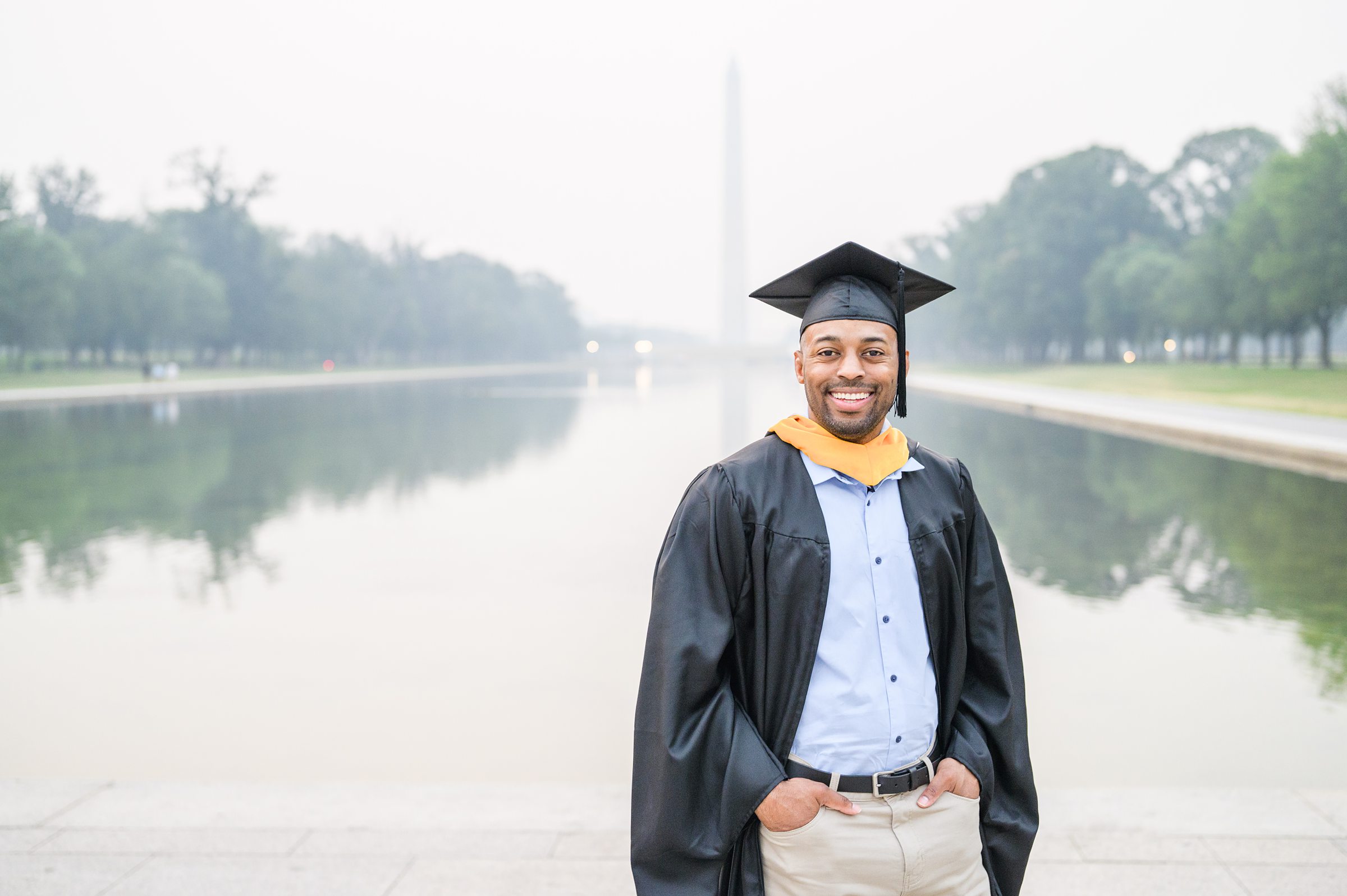 Brand and Christine's Graduation Photos on the National Mall photographed by Baltimore Photographer Cait Kramer