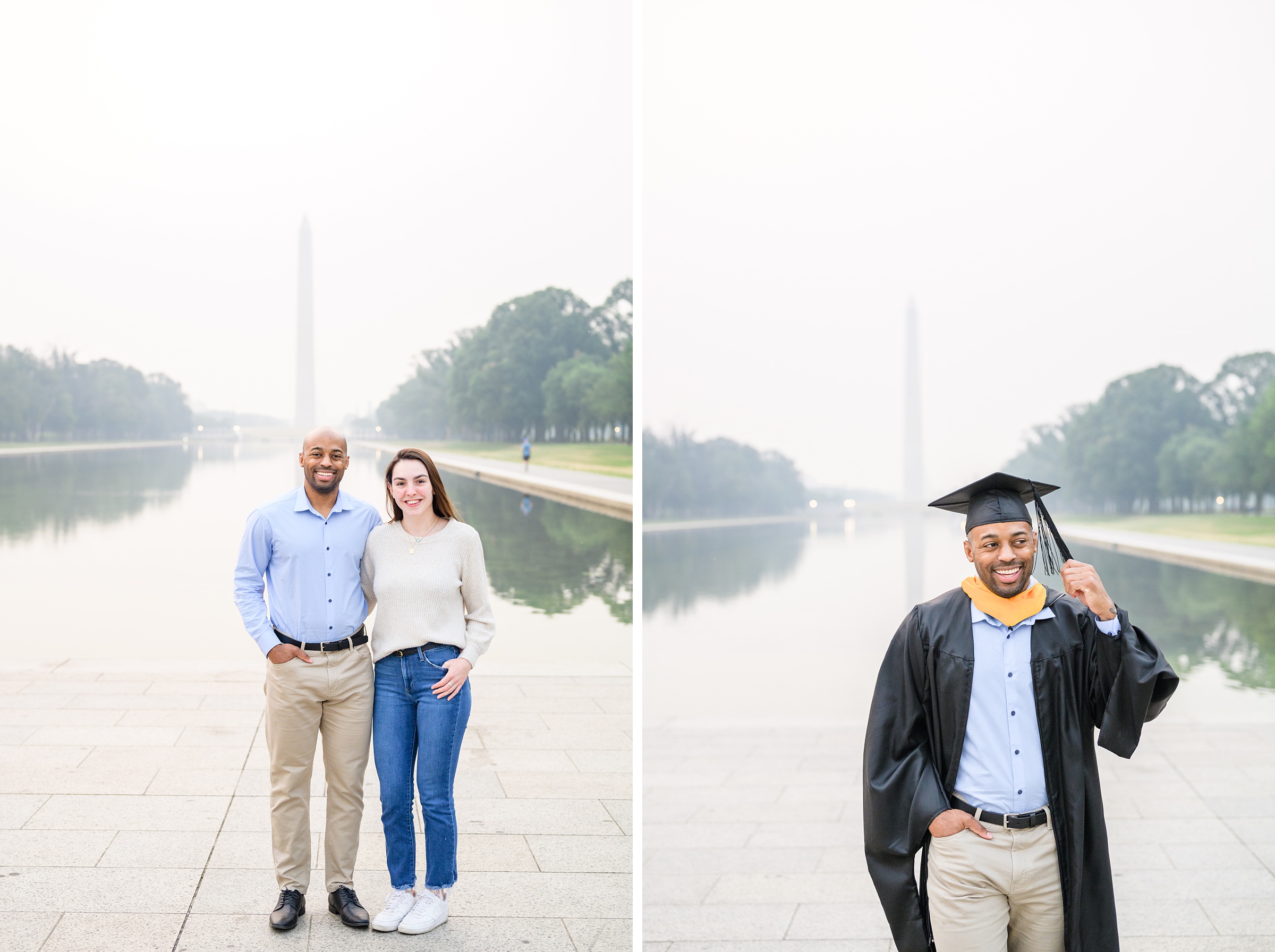 Brand and Christine's Graduation Photos on the National Mall photographed by Baltimore Photographer Cait Kramer