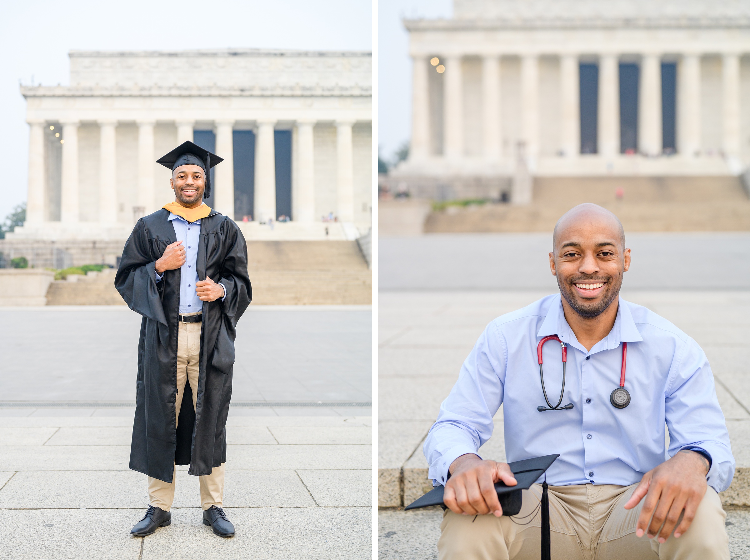 Brand and Christine's Graduation Photos on the National Mall photographed by Baltimore Photographer Cait Kramer