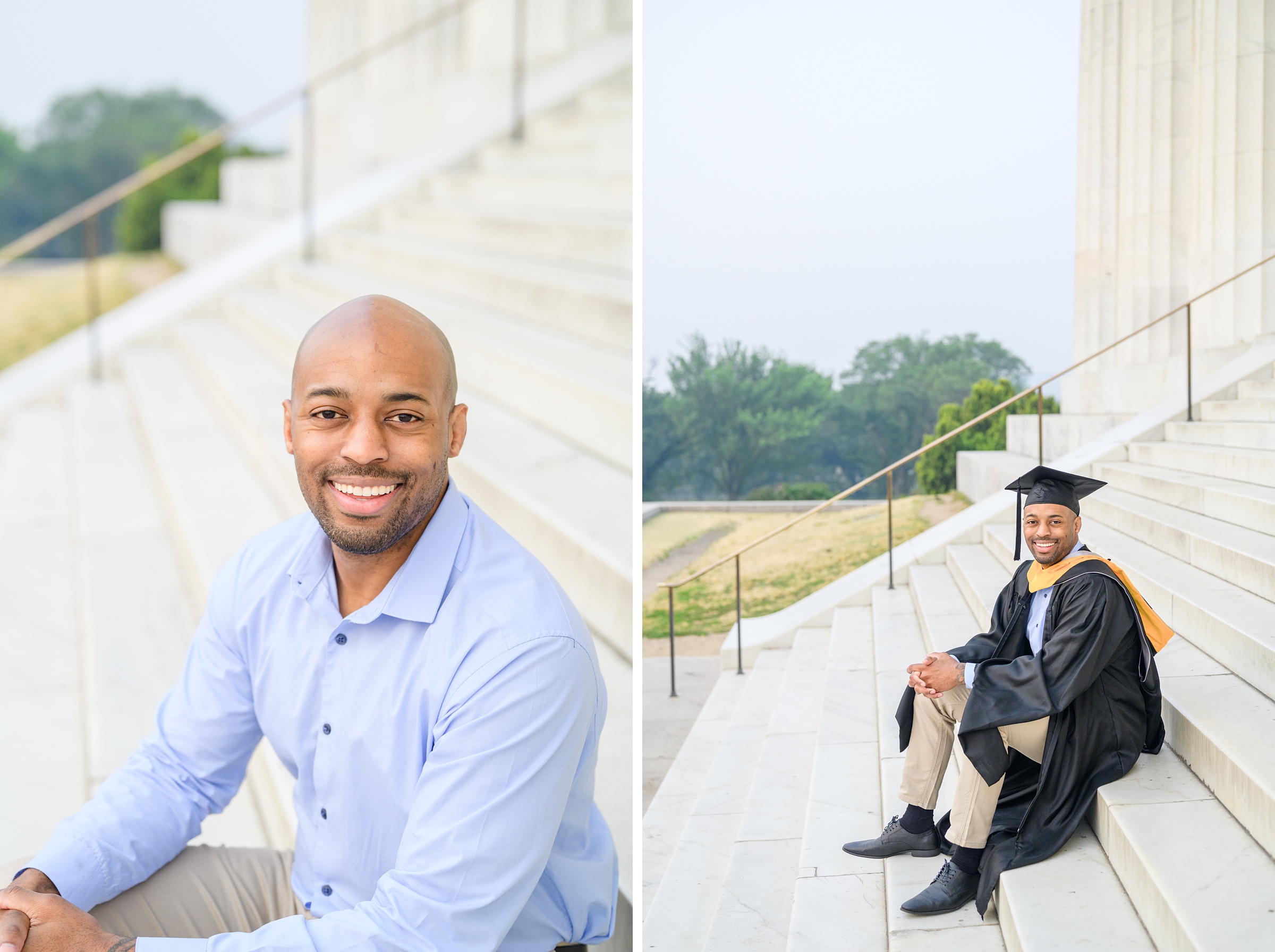 Brand and Christine's Graduation Photos on the National Mall photographed by Baltimore Photographer Cait Kramer