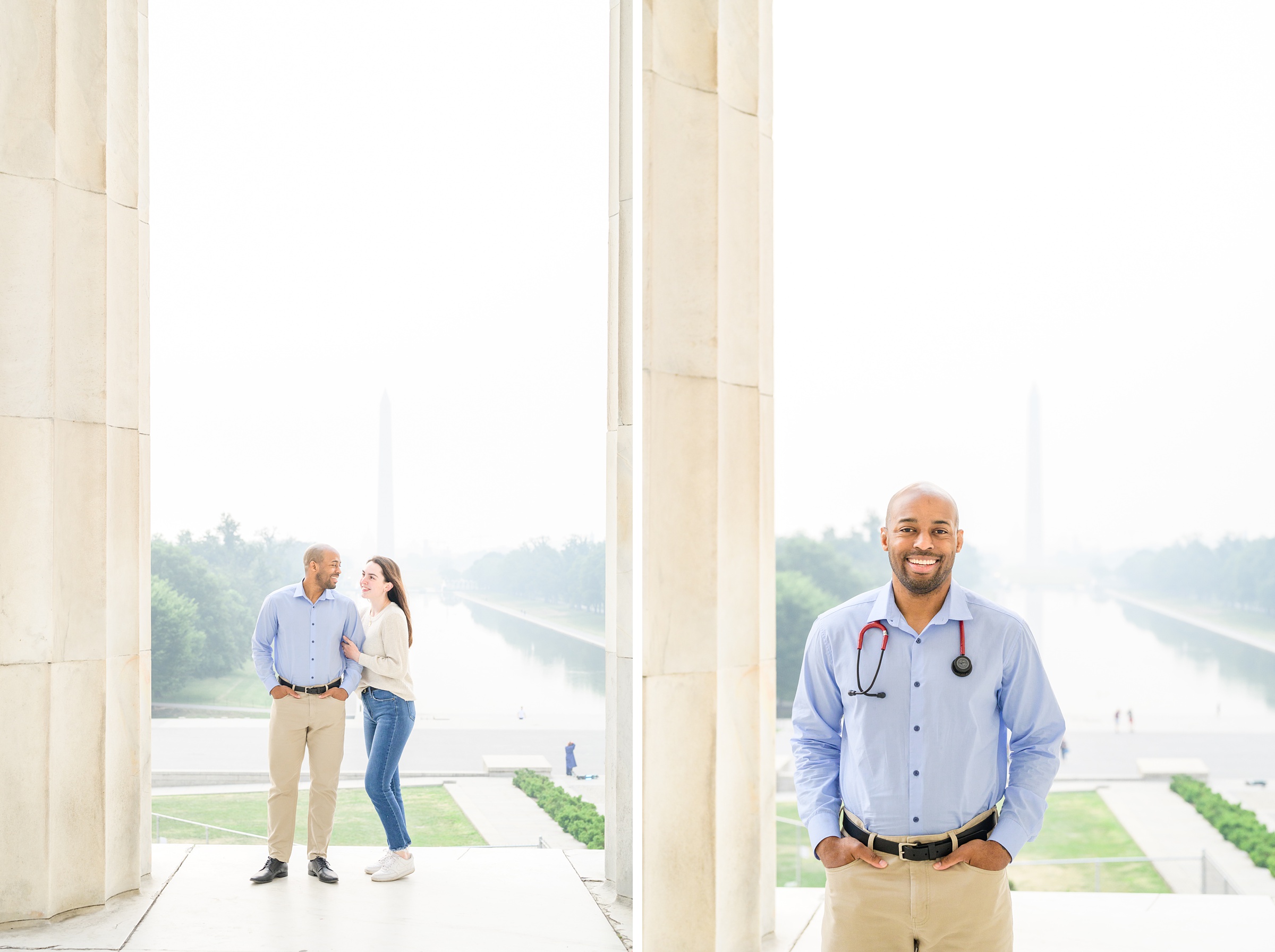 Brand and Christine's Graduation Photos on the National Mall photographed by Baltimore Photographer Cait Kramer