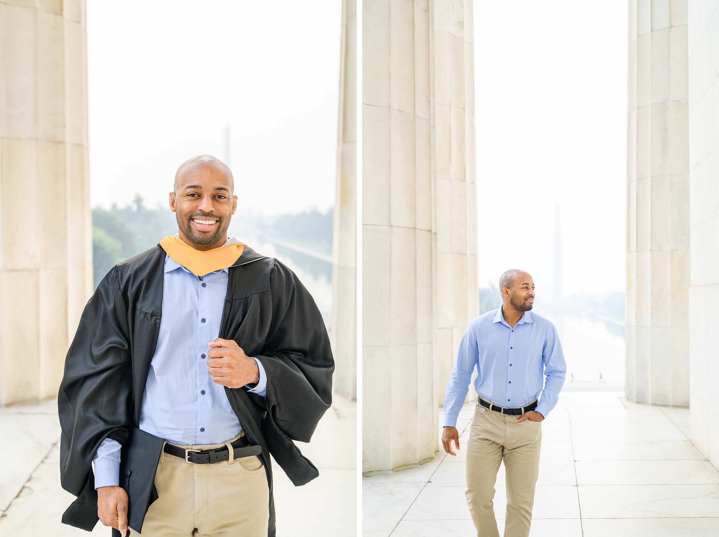 Brand and Christine's Graduation Photos on the National Mall photographed by Baltimore Photographer Cait Kramer