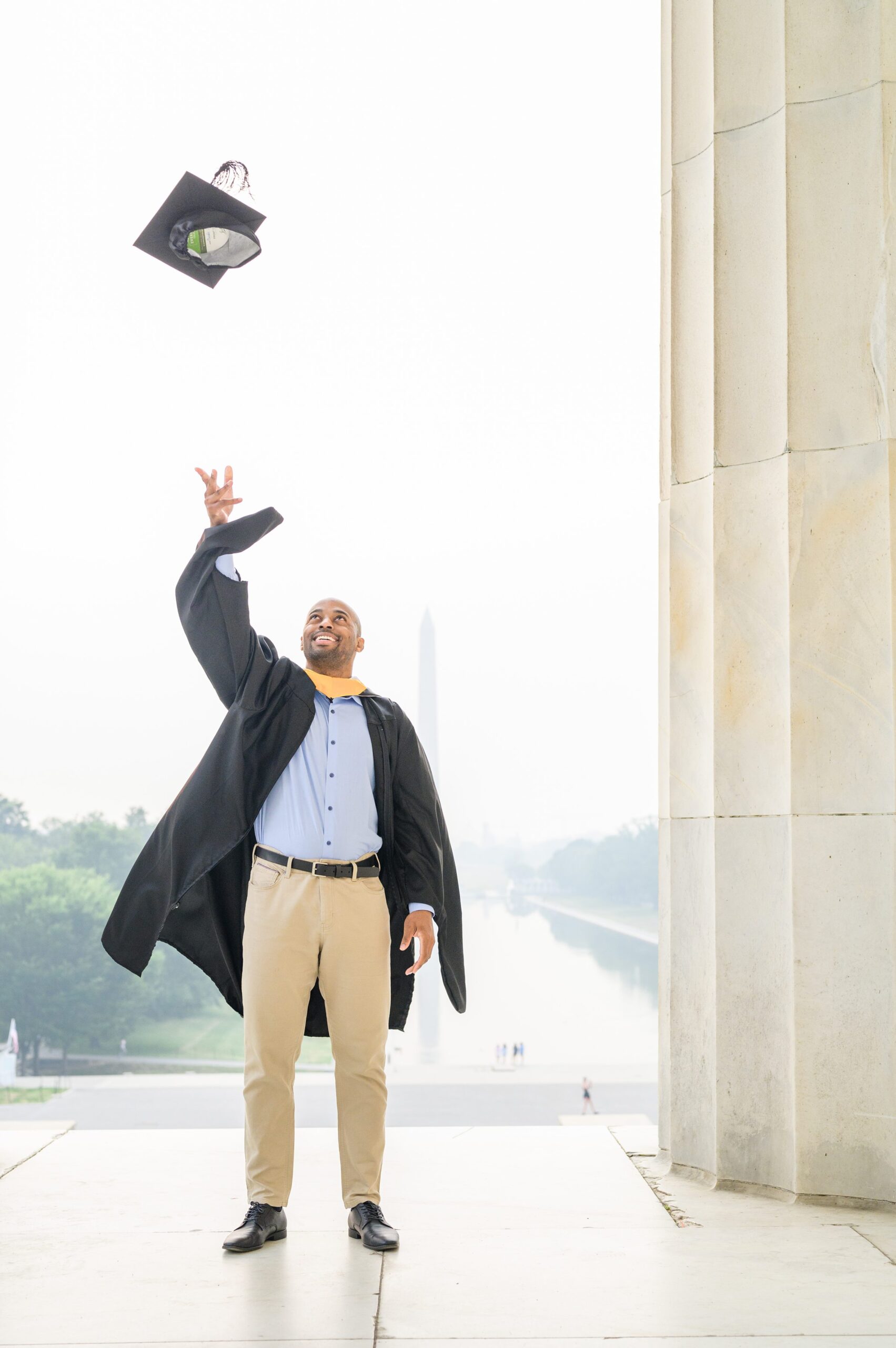 Brand and Christine's Graduation Photos on the National Mall photographed by Baltimore Photographer Cait Kramer