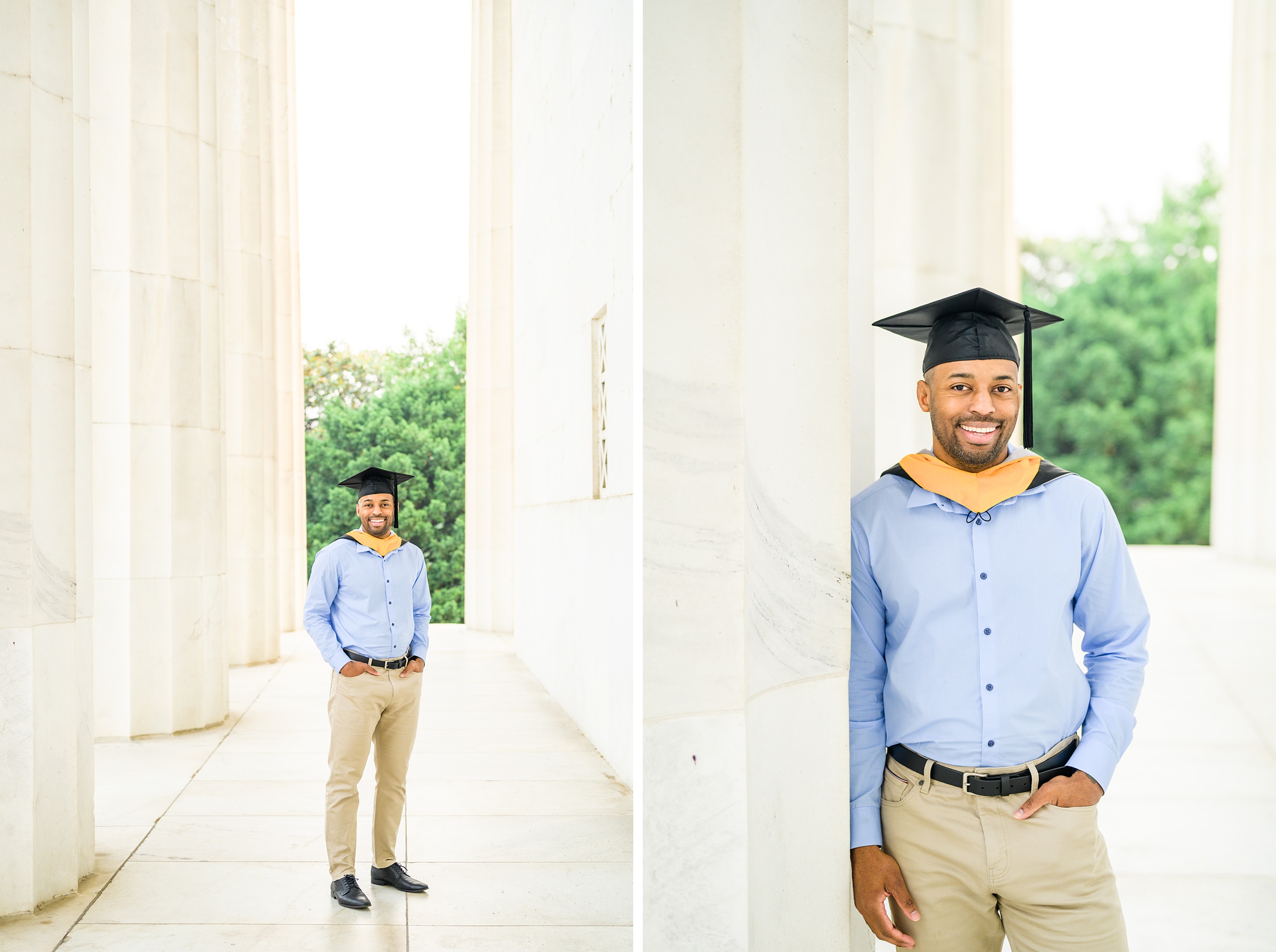 Brand and Christine's Graduation Photos on the National Mall photographed by Baltimore Photographer Cait Kramer