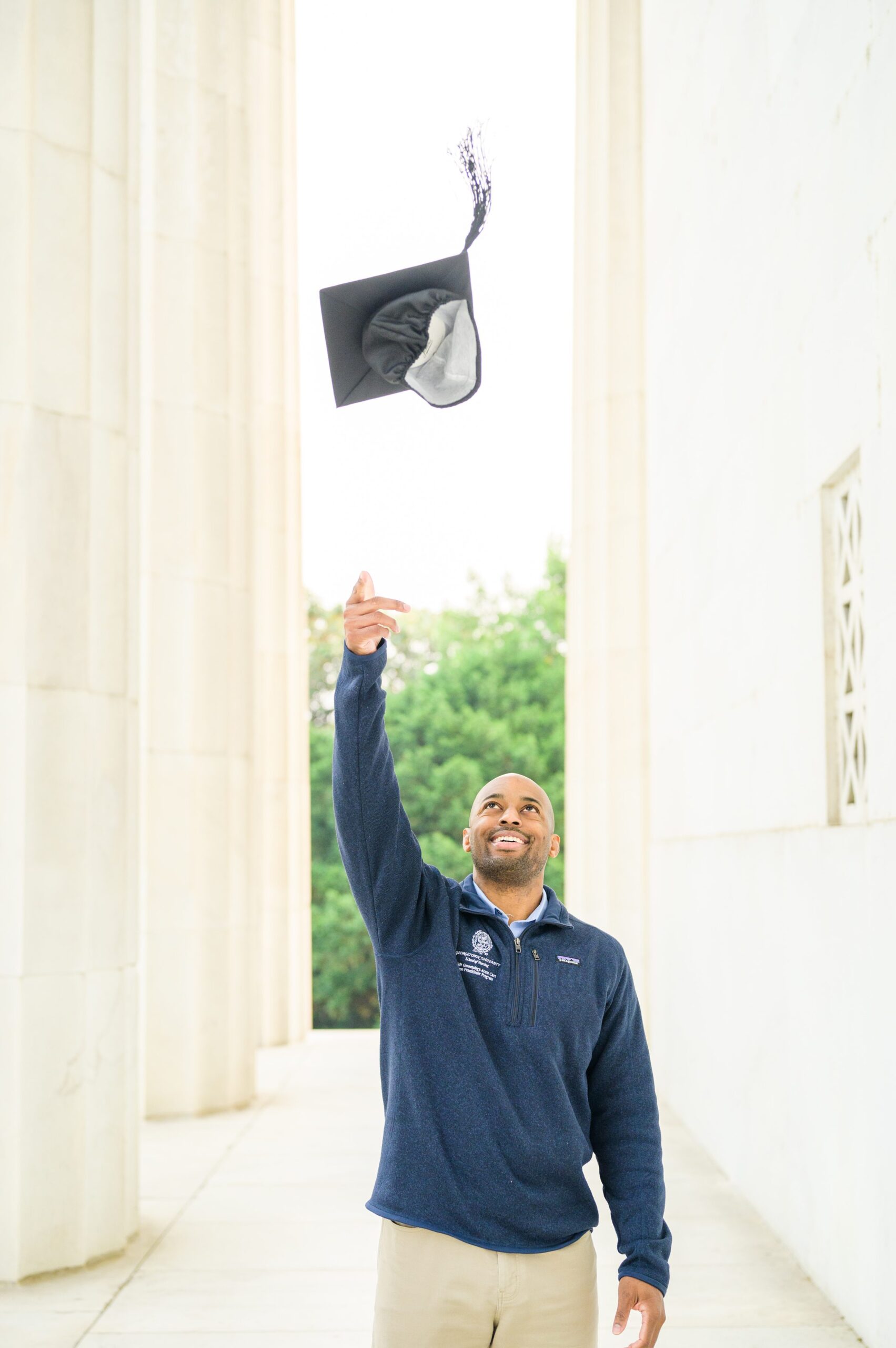 Brand and Christine's Graduation Photos on the National Mall photographed by Baltimore Photographer Cait Kramer