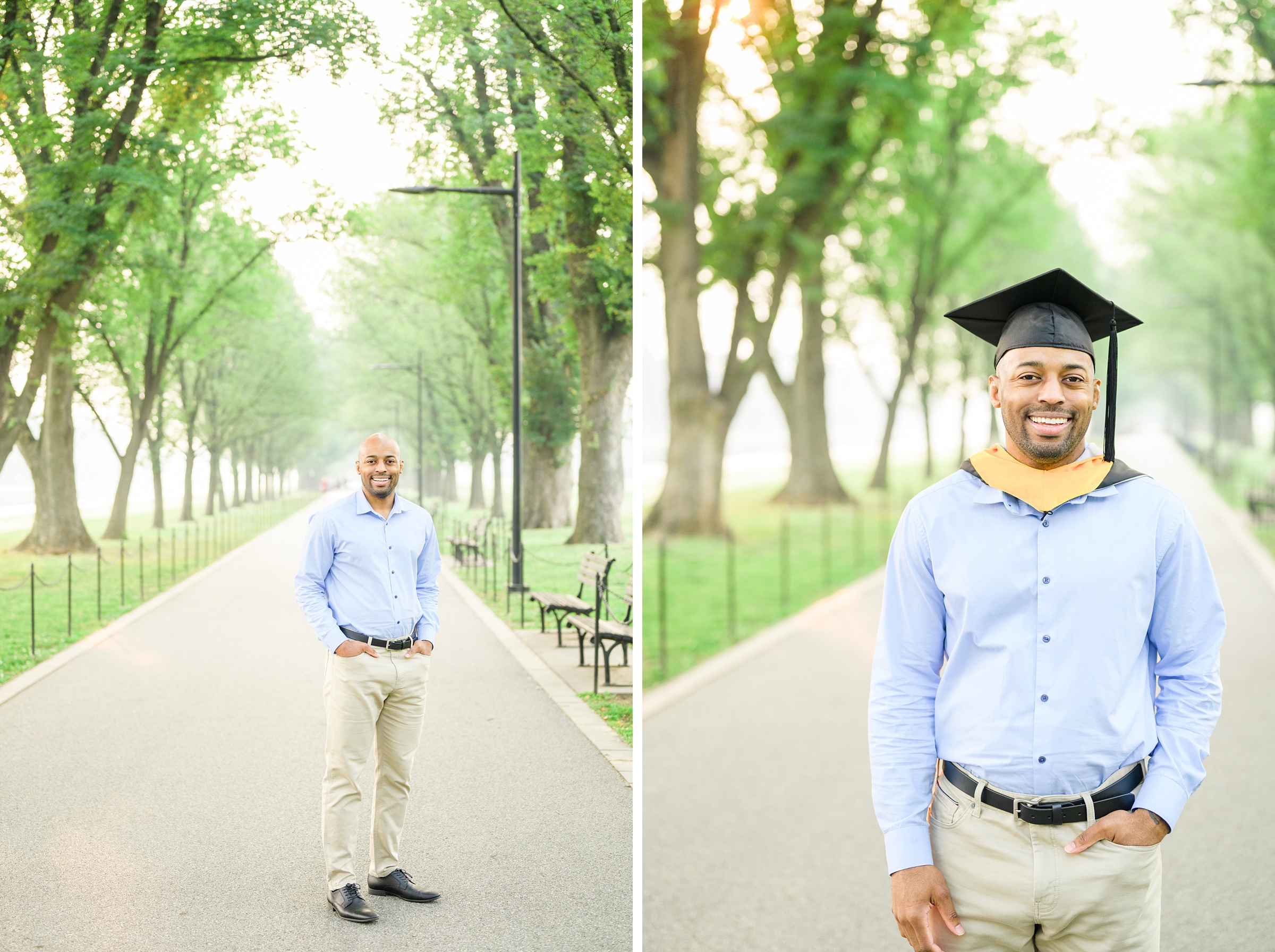 Brand and Christine's Graduation Photos on the National Mall photographed by Baltimore Photographer Cait Kramer