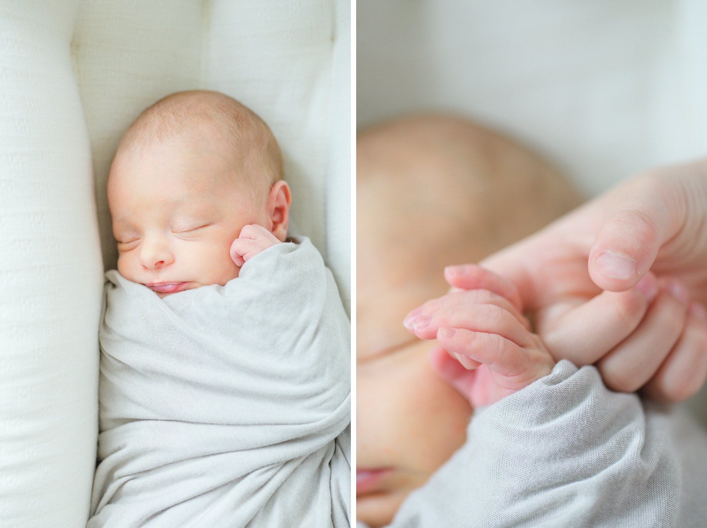 In-home newborn and family portrait session in Washington, D.C. photographed by Lifestyle Newborn Photographer Cait Kramer Photography.