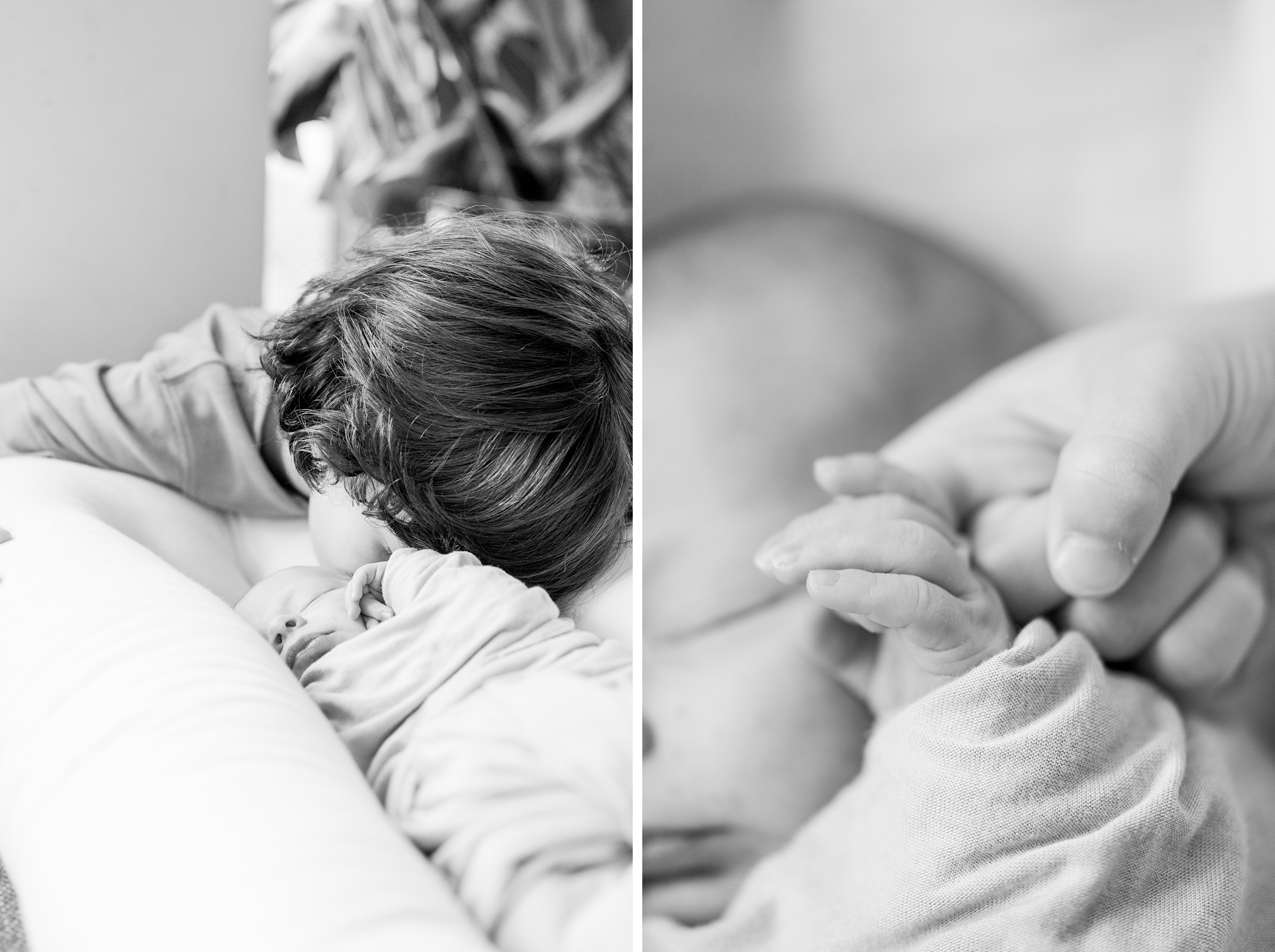 In-home newborn and family portrait session in Washington, D.C. photographed by Lifestyle Newborn Photographer Cait Kramer Photography.