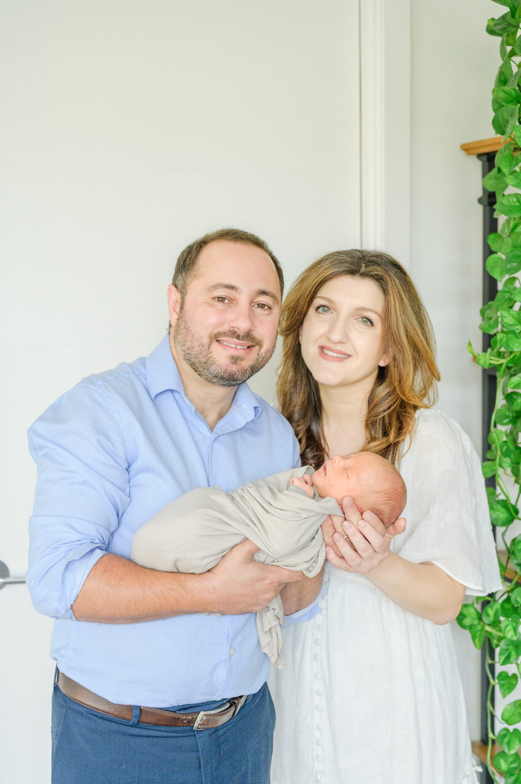 In-home newborn and family portrait session in Washington, D.C. photographed by Lifestyle Newborn Photographer Cait Kramer Photography.