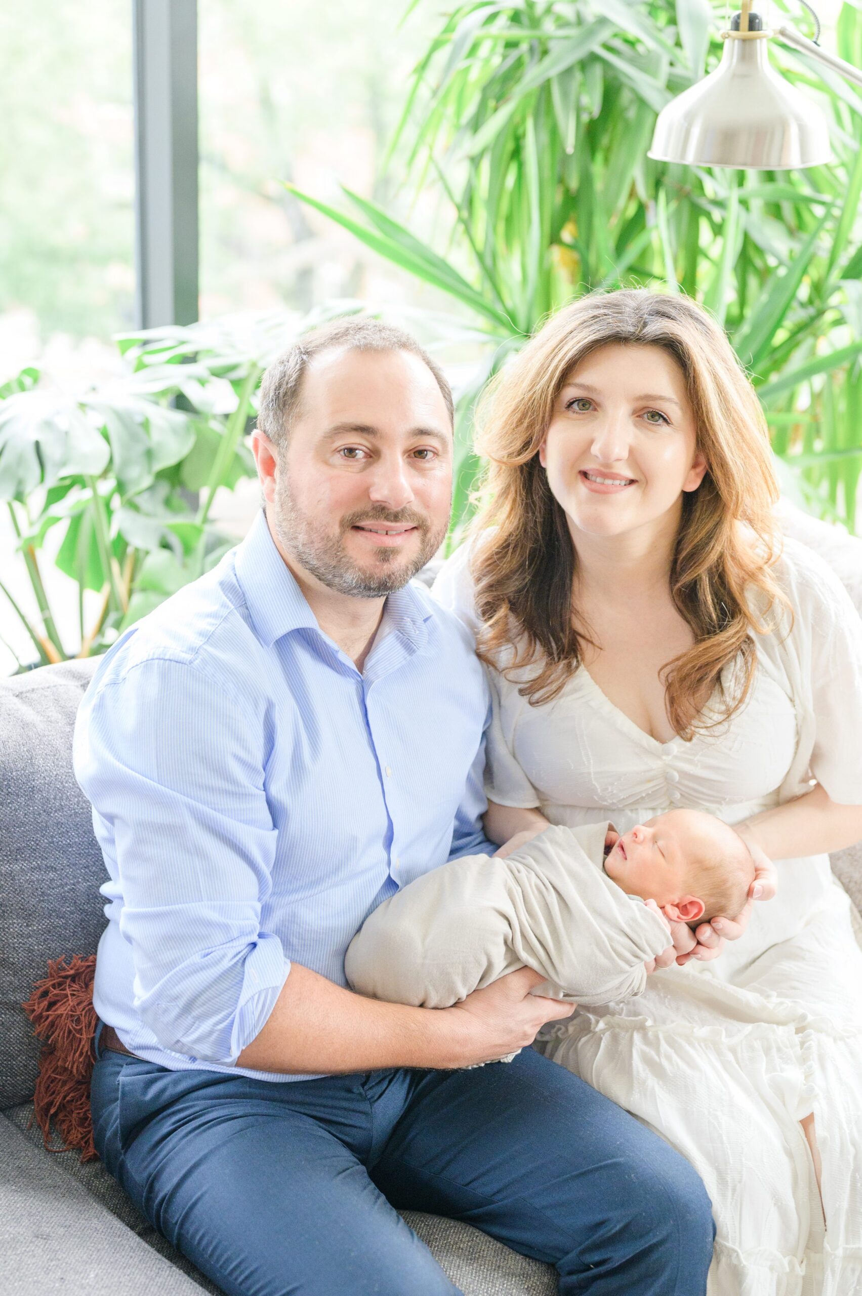 In-home newborn and family portrait session in Washington, D.C. photographed by Lifestyle Newborn Photographer Cait Kramer Photography.