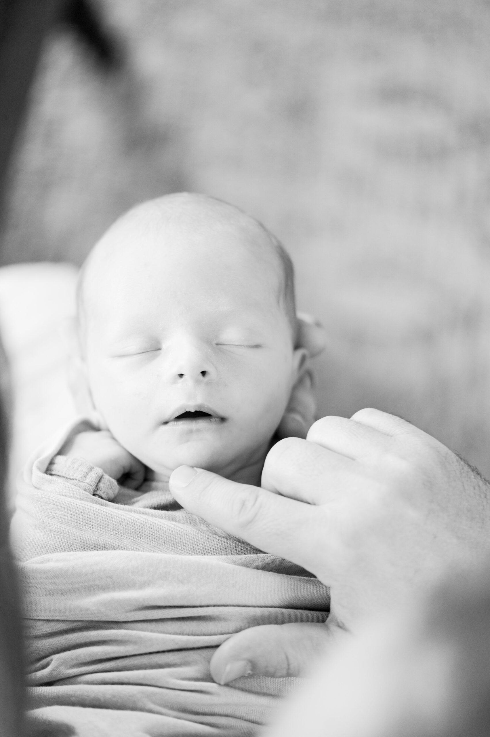 In-home newborn and family portrait session in Washington, D.C. photographed by Lifestyle Newborn Photographer Cait Kramer Photography.