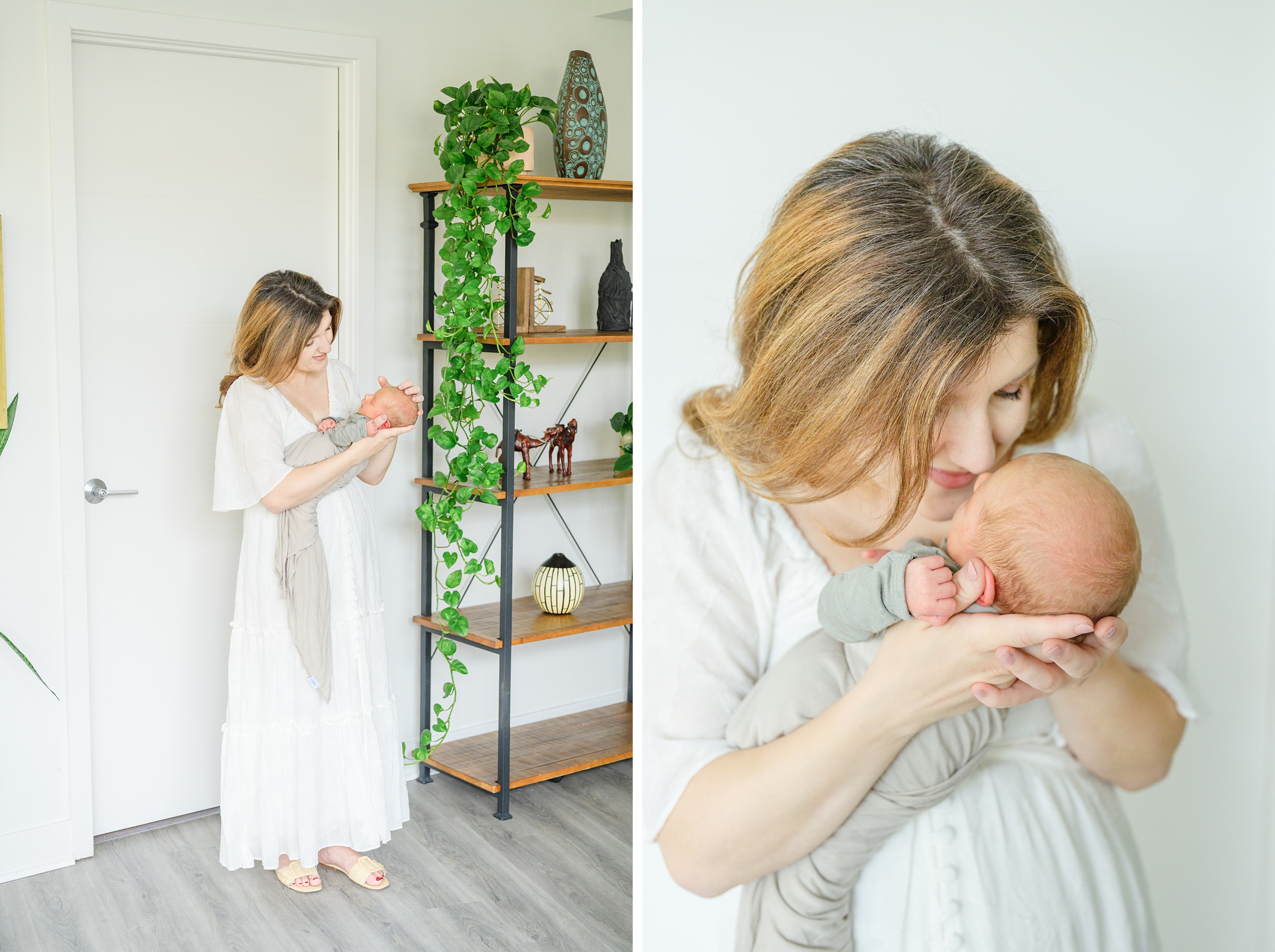 In-home newborn and family portrait session in Washington, D.C. photographed by Lifestyle Newborn Photographer Cait Kramer Photography.