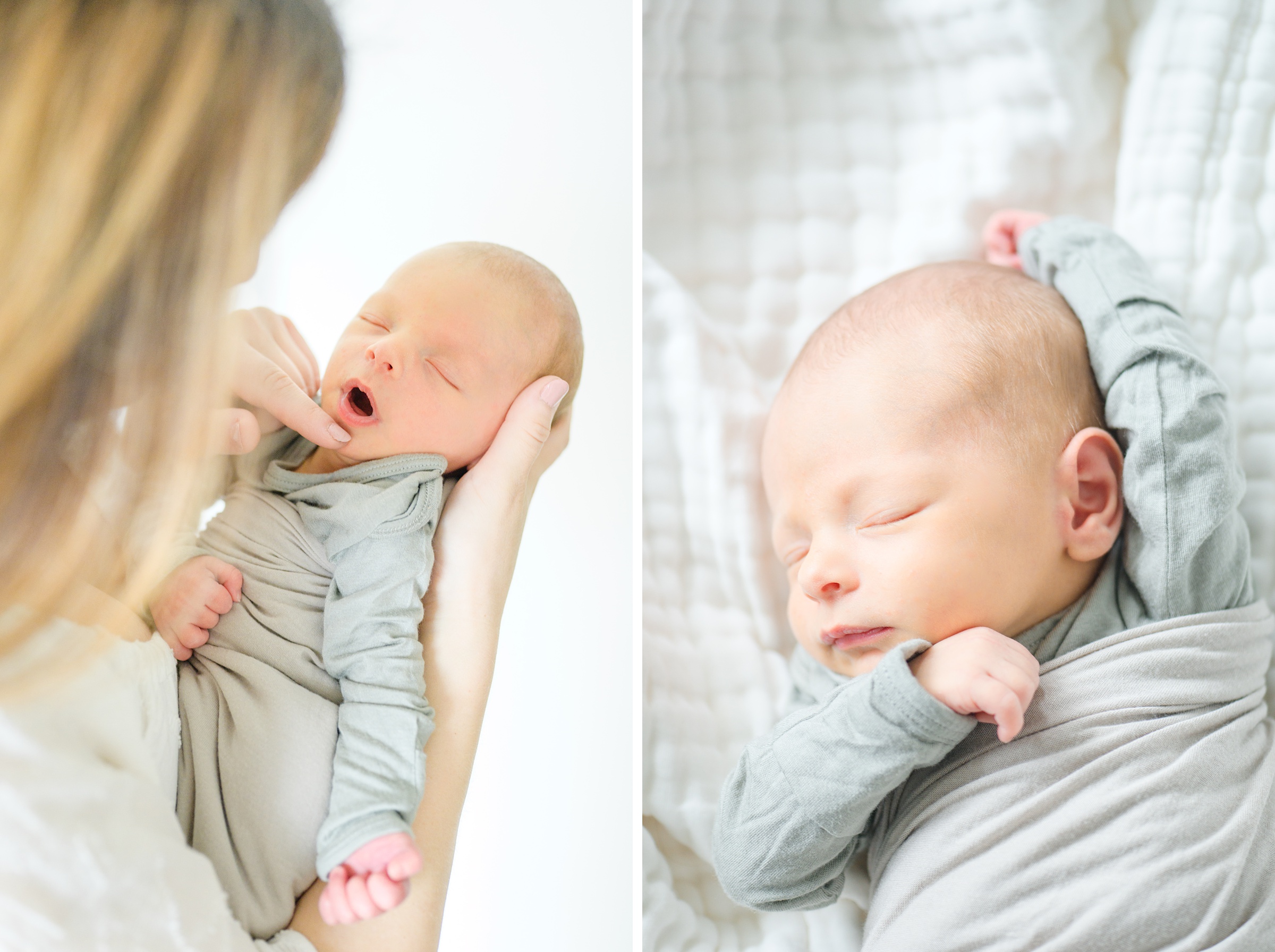 In-home newborn and family portrait session in Washington, D.C. photographed by Lifestyle Newborn Photographer Cait Kramer Photography.