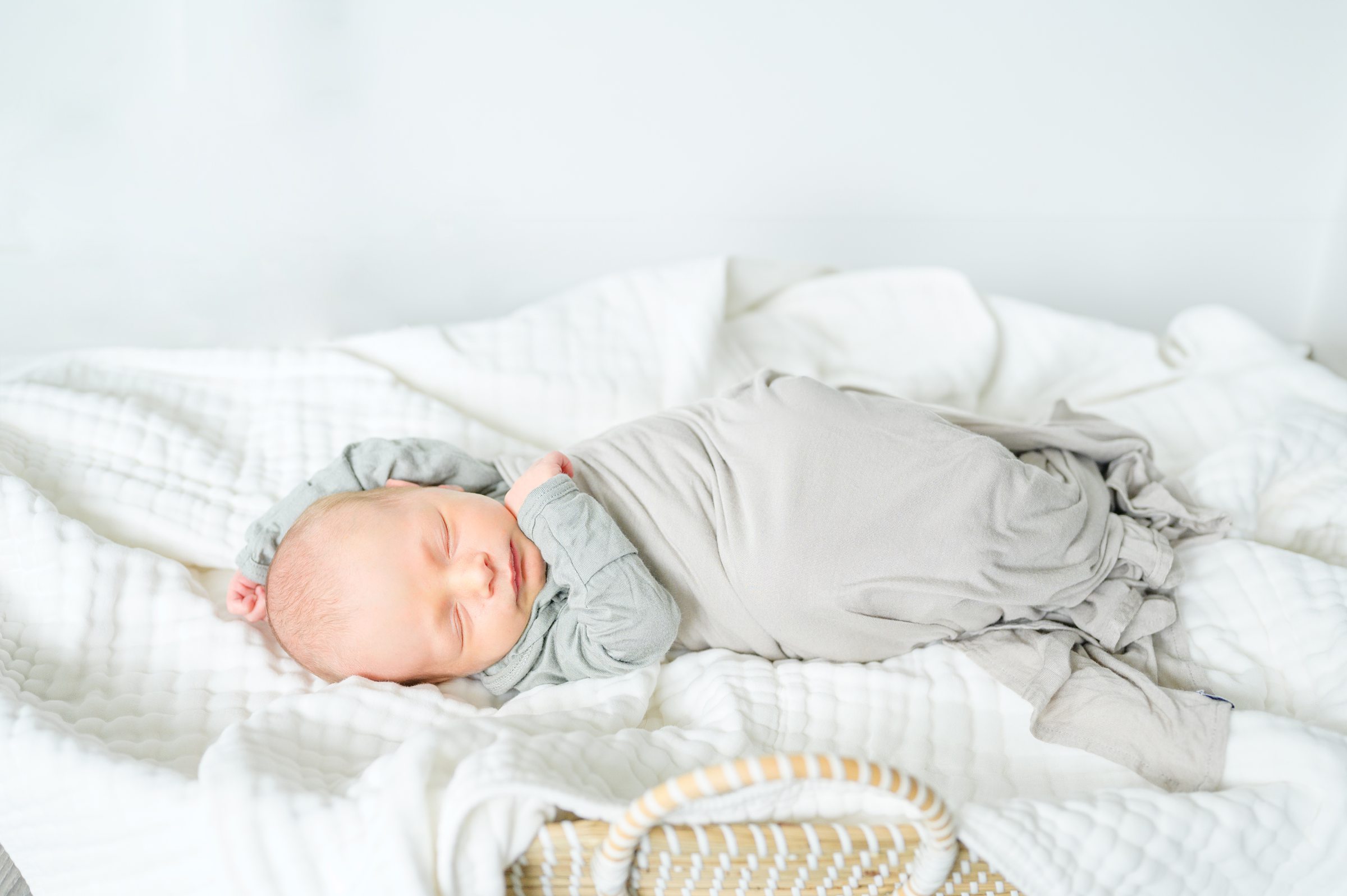 In-home newborn and family portrait session in Washington, D.C. photographed by Lifestyle Newborn Photographer Cait Kramer Photography.