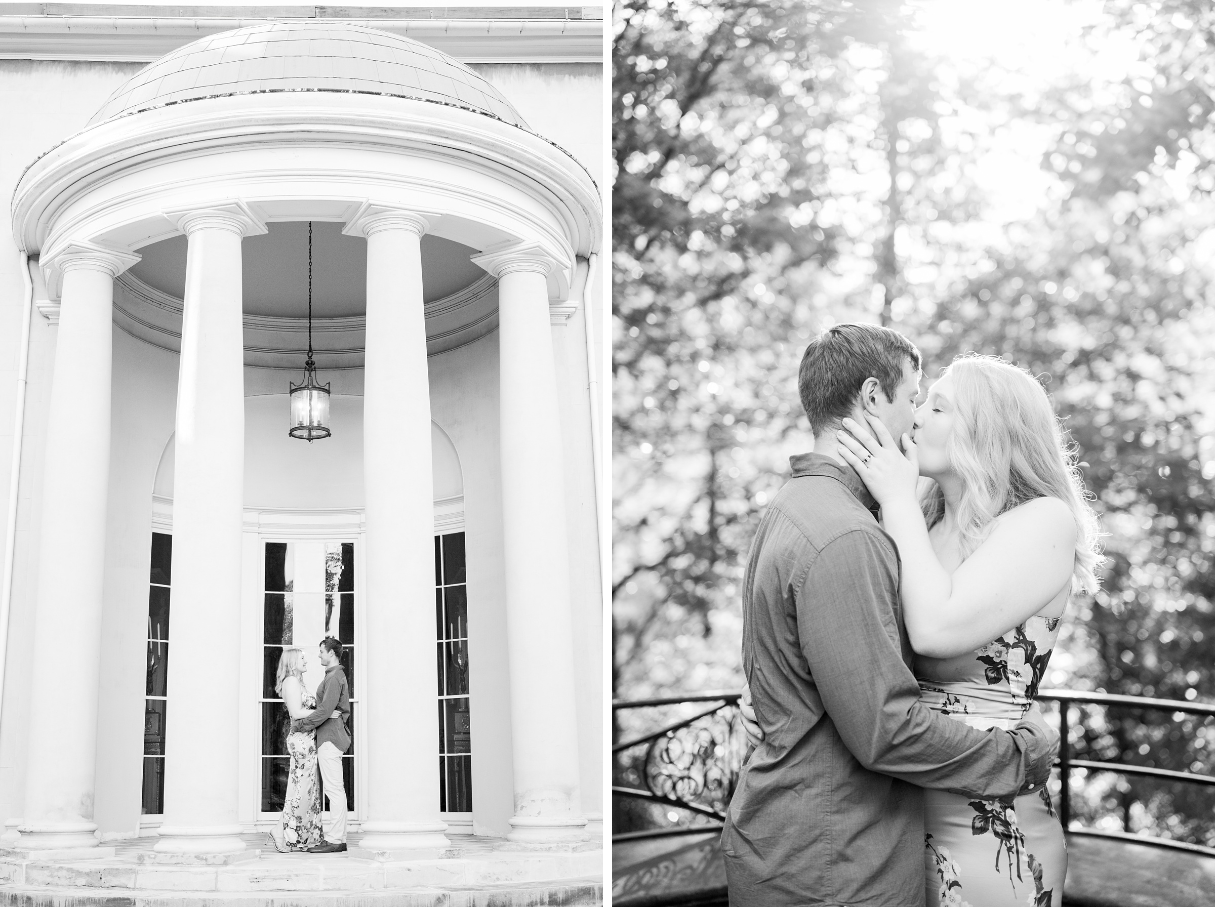 Engaged couple at the historic Tudor Place for their summer engagement session in the Georgetown neighborhood of Washington DC. Photographed by Baltimore Wedding Photographer Cait Kramer Photography.