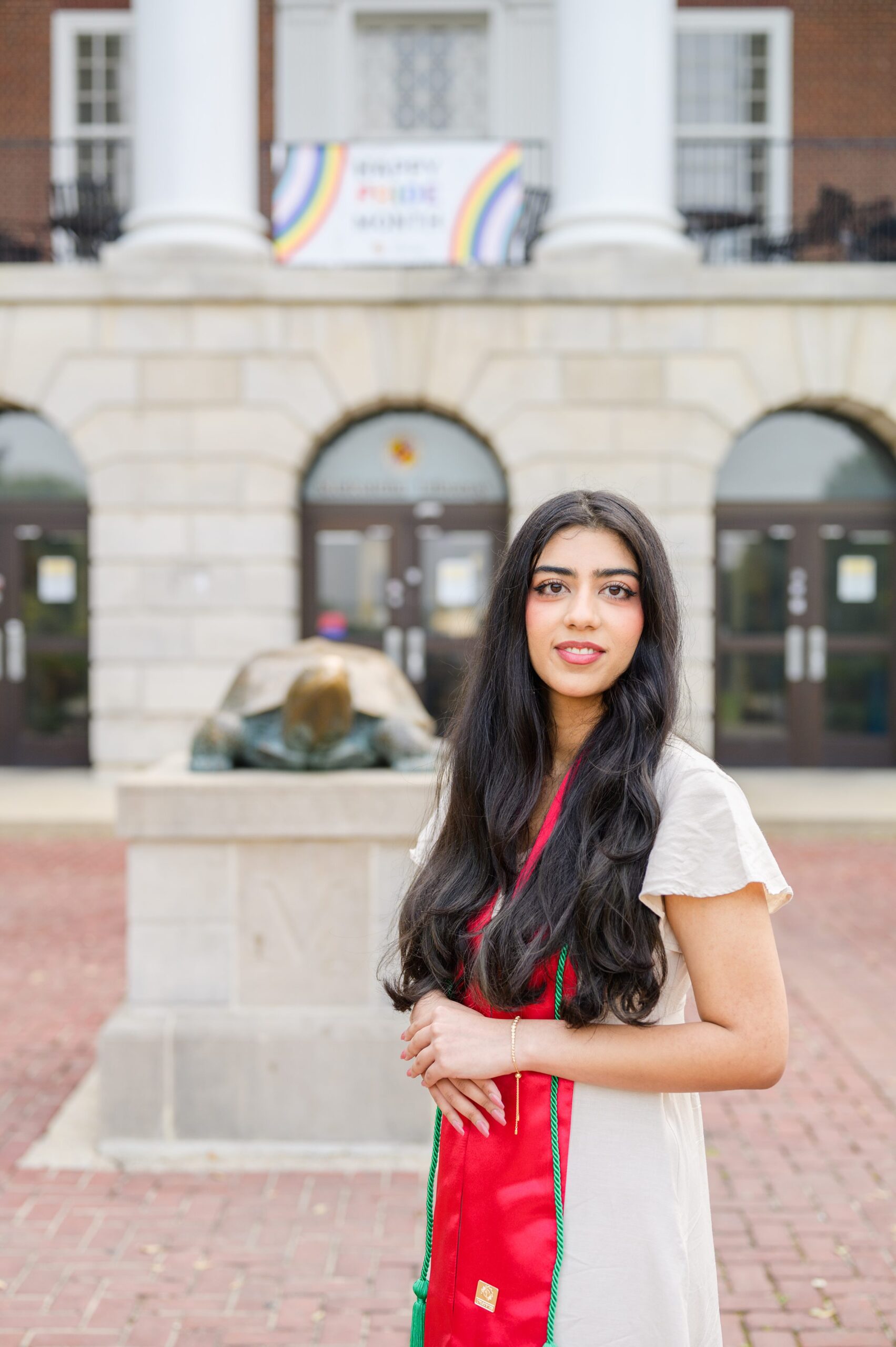 Zainab's college graduation portraits at UMD College Park photographed by Baltimore Photographer Cait Kramer