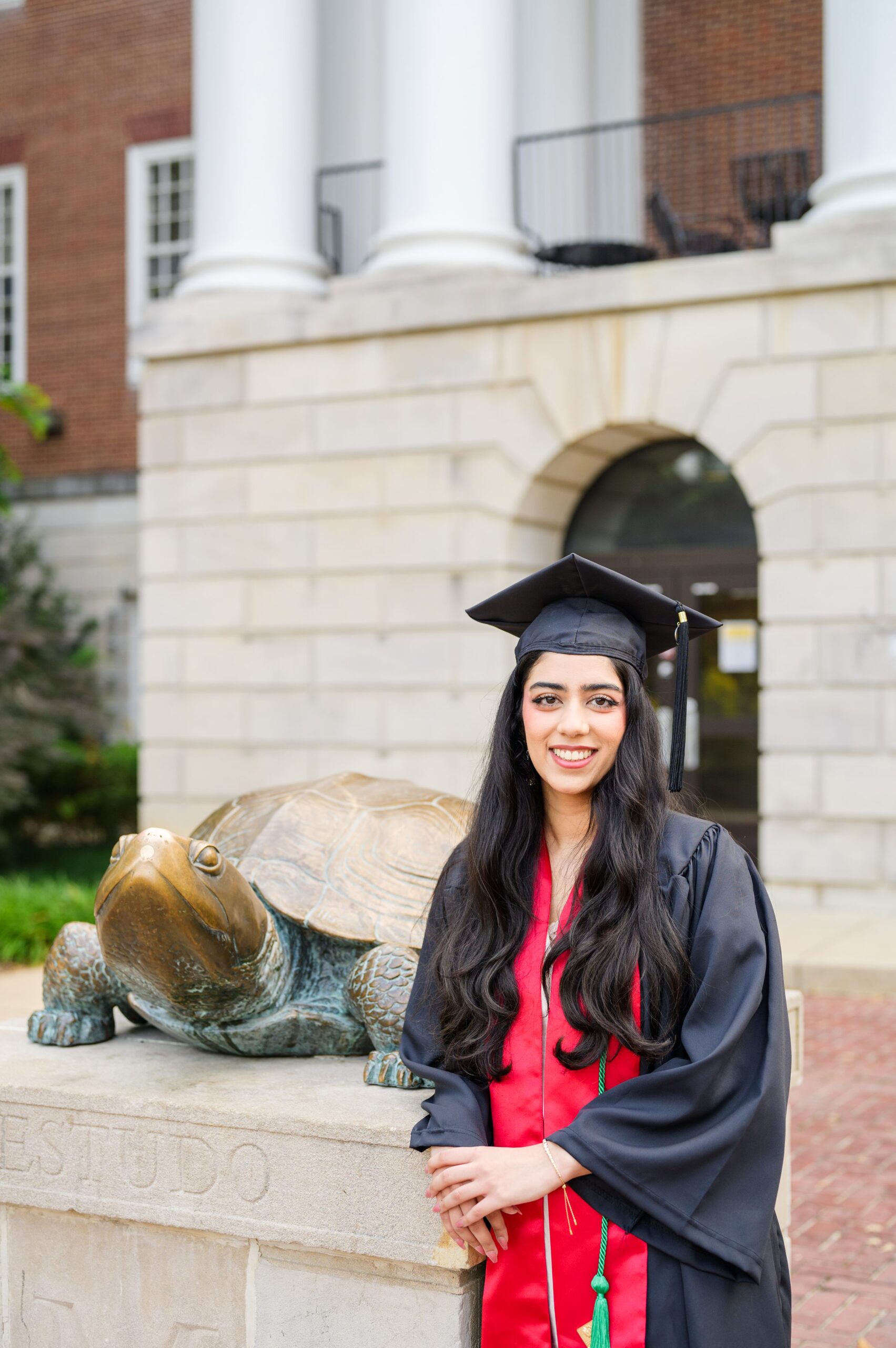 Zainab's college graduation portraits at UMD College Park photographed by Baltimore Photographer Cait Kramer