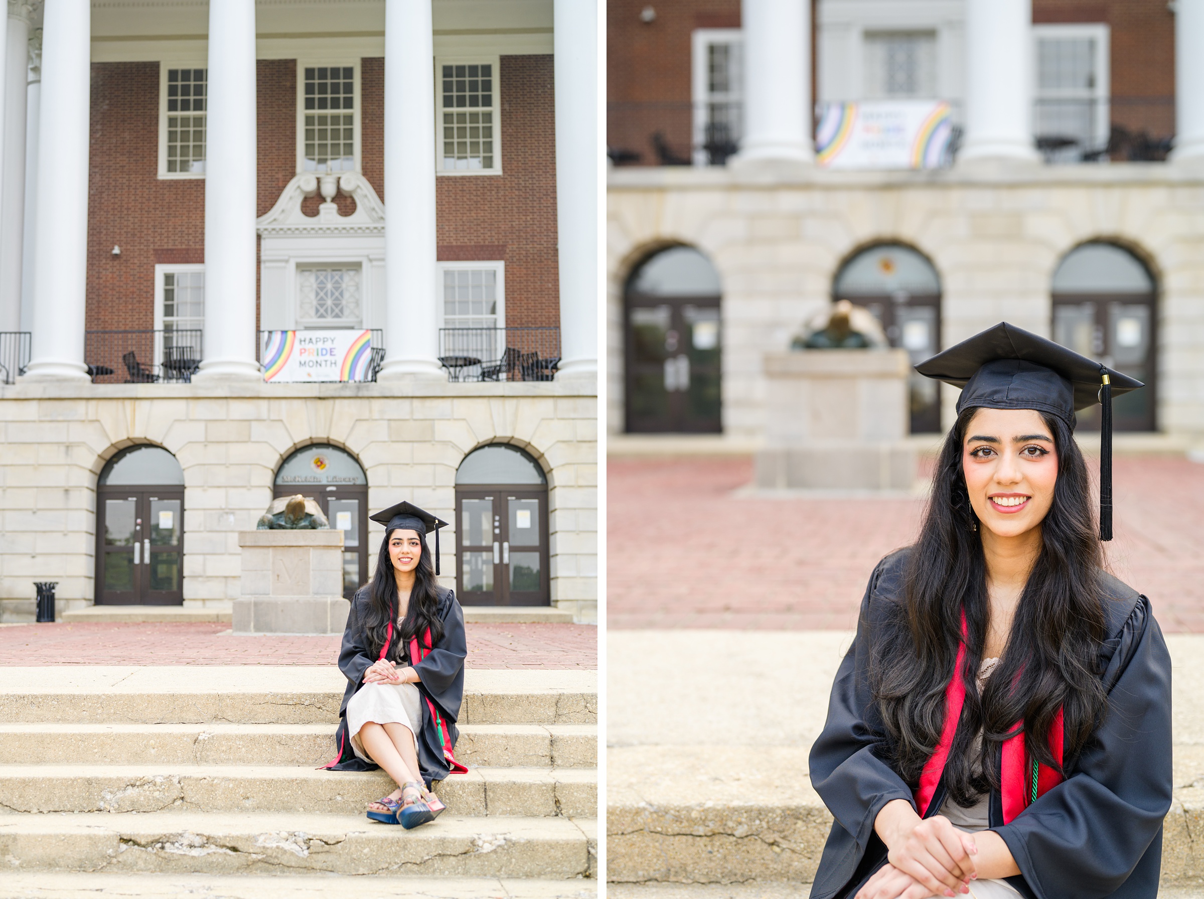 Zainab's college graduation portraits at UMD College Park photographed by Baltimore Photographer Cait Kramer