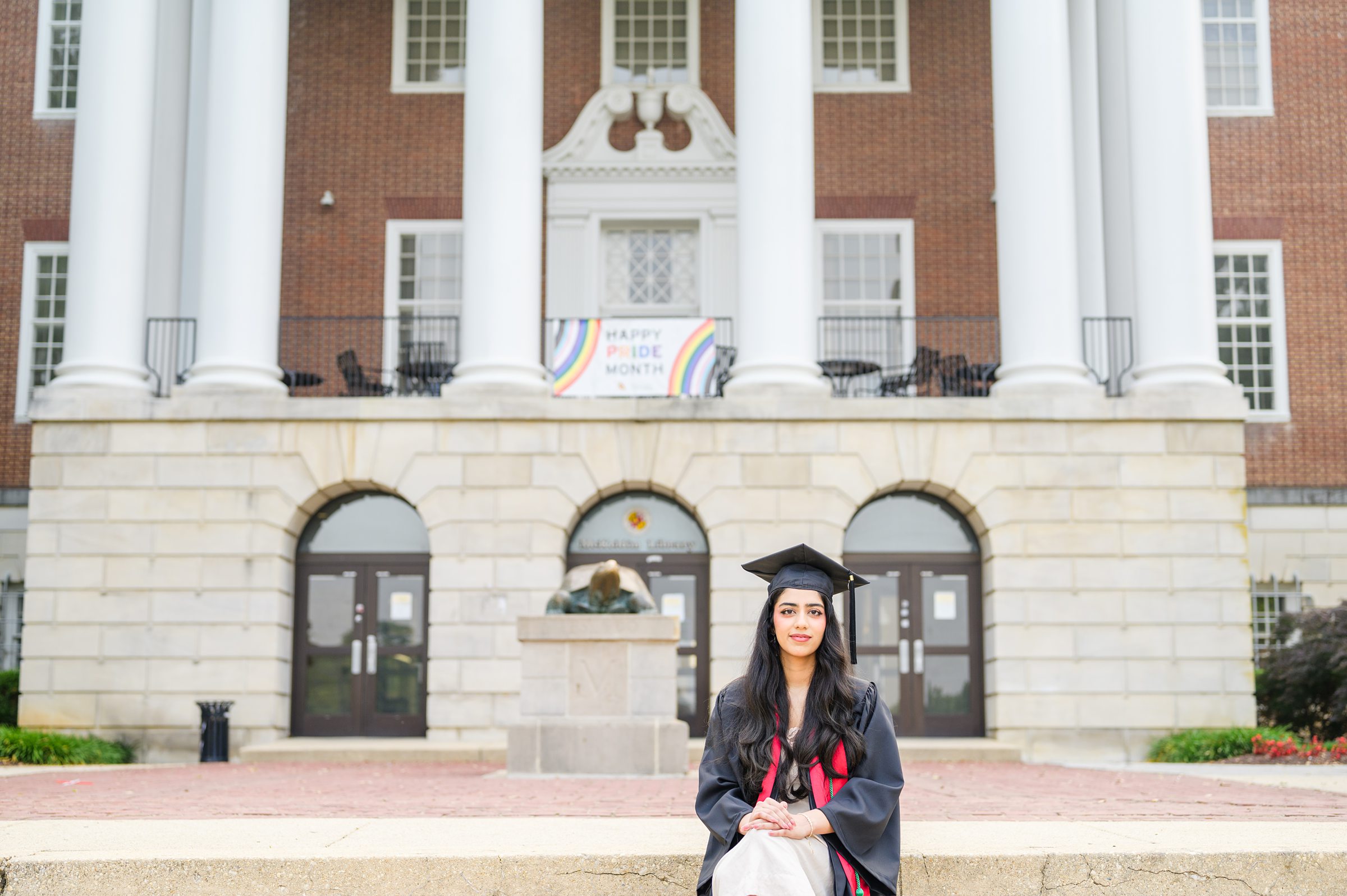 Zainab's college graduation portraits at UMD College Park photographed by Baltimore Photographer Cait Kramer