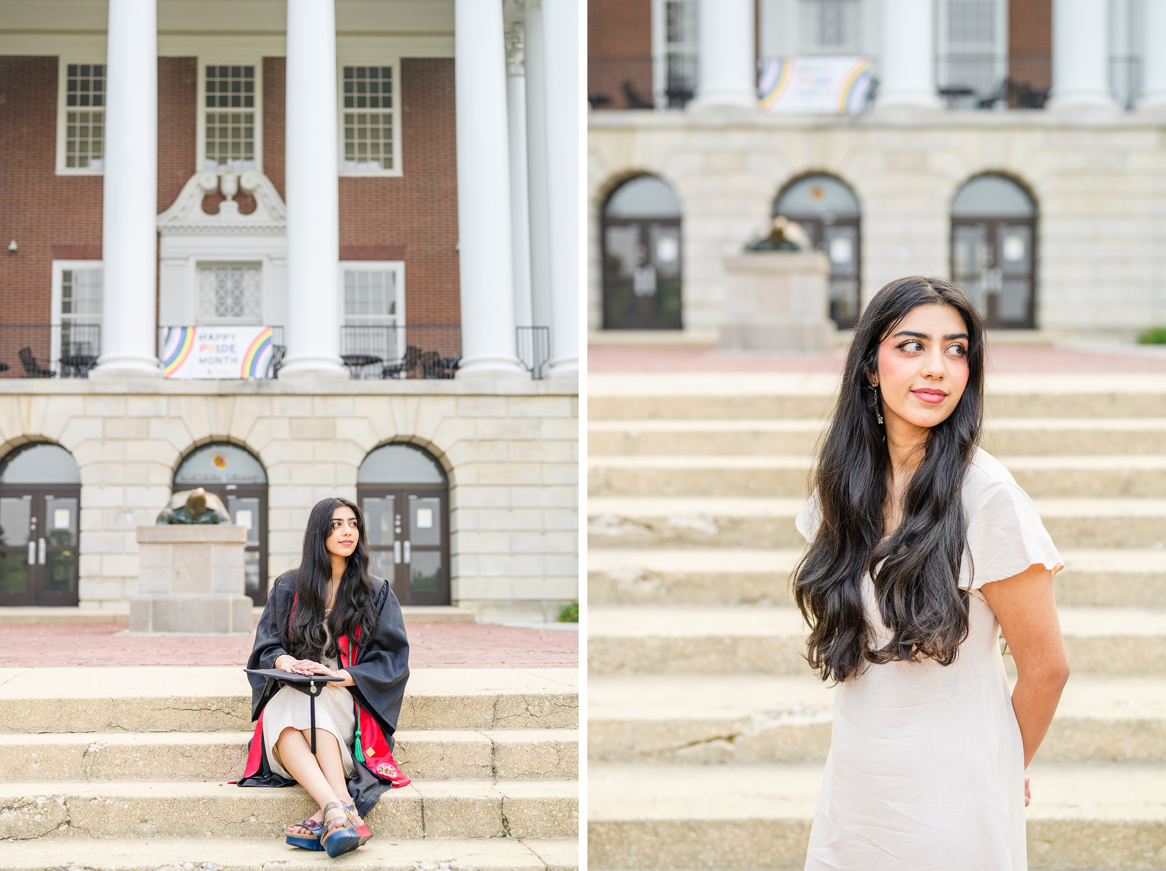 Zainab's college graduation portraits at UMD College Park photographed by Baltimore Photographer Cait Kramer