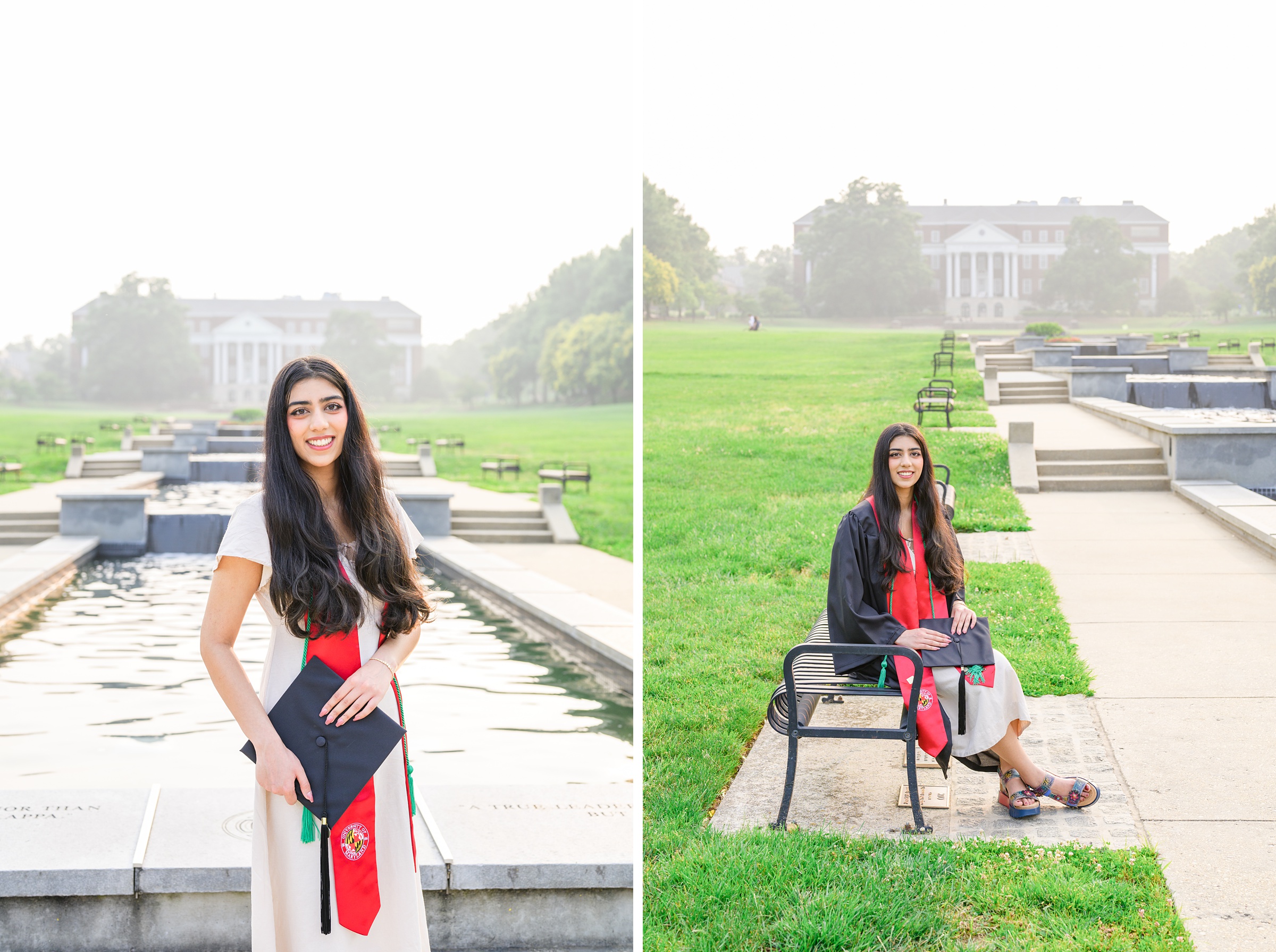 Zainab's college graduation portraits at UMD College Park photographed by Baltimore Photographer Cait Kramer