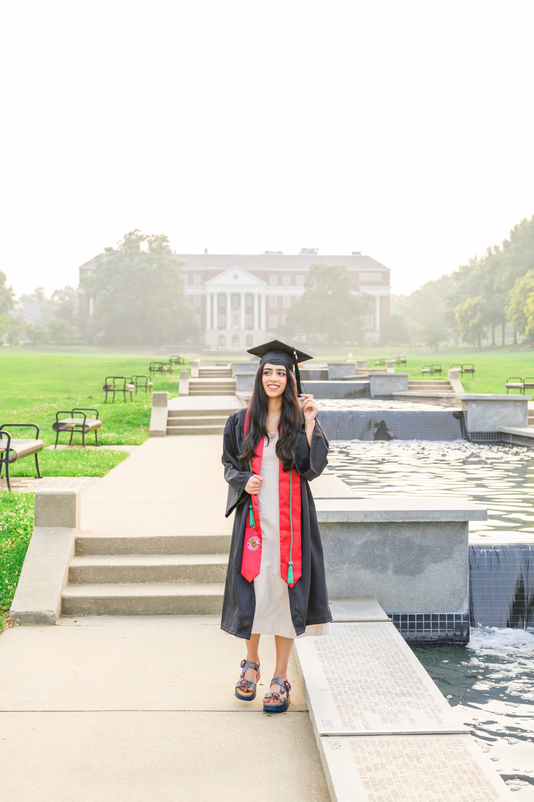 Zainab's college graduation portraits at UMD College Park photographed by Baltimore Photographer Cait Kramer