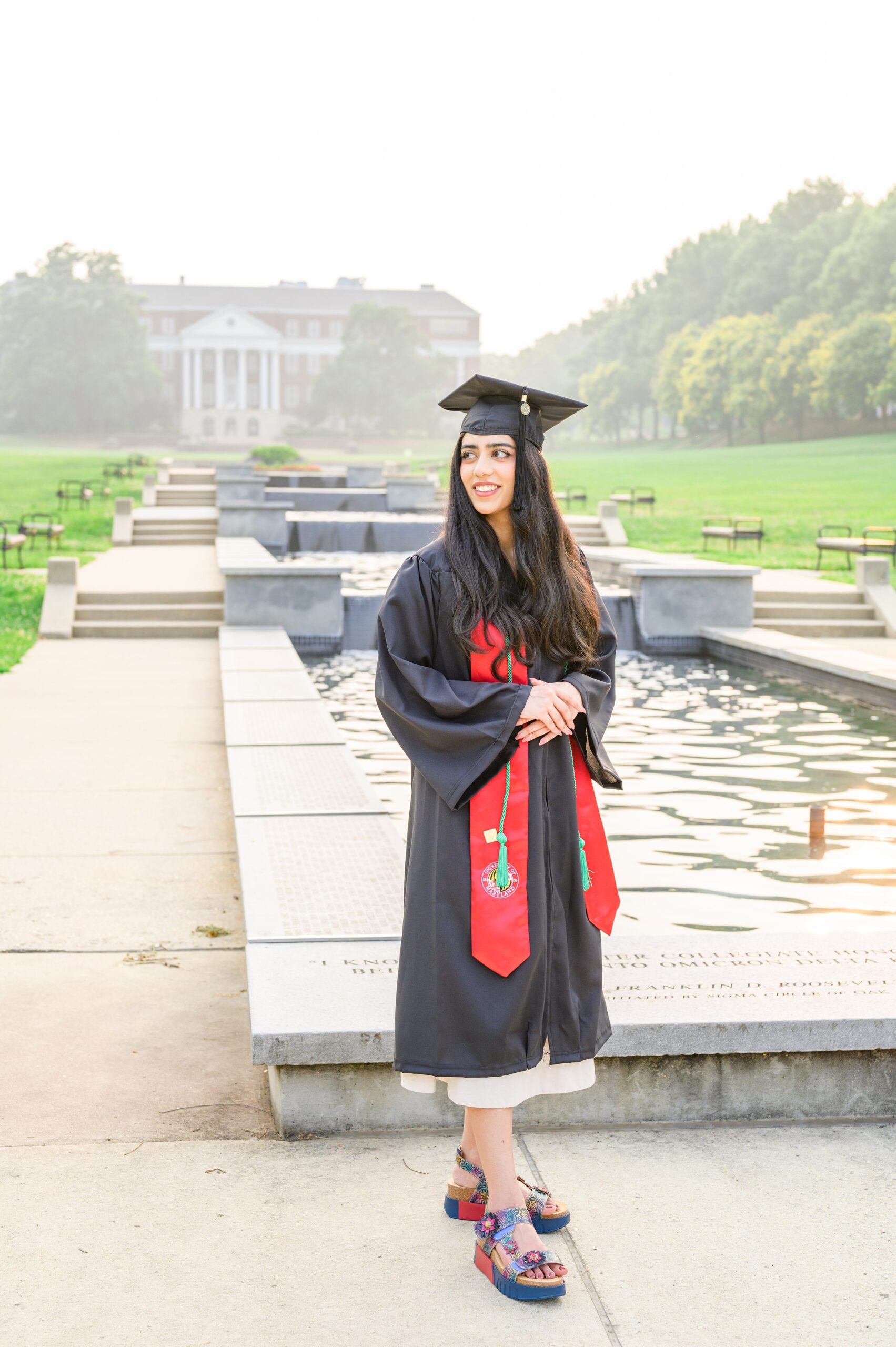 Zainab's college graduation portraits at UMD College Park photographed by Baltimore Photographer Cait Kramer
