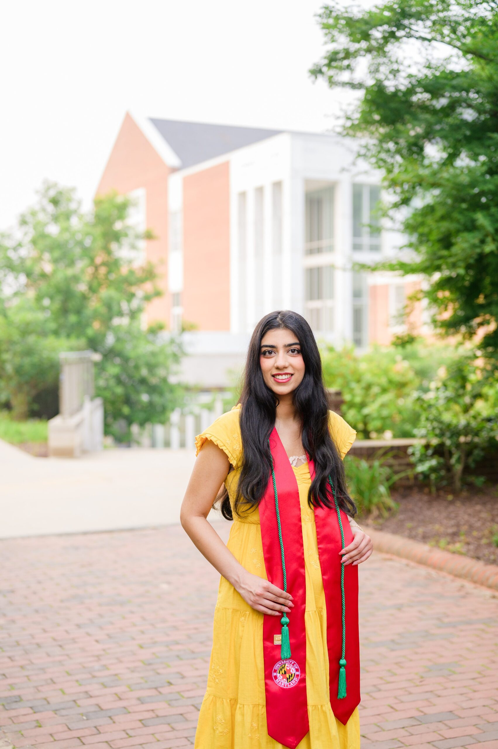 Zainab's college graduation portraits at UMD College Park photographed by Baltimore Photographer Cait Kramer