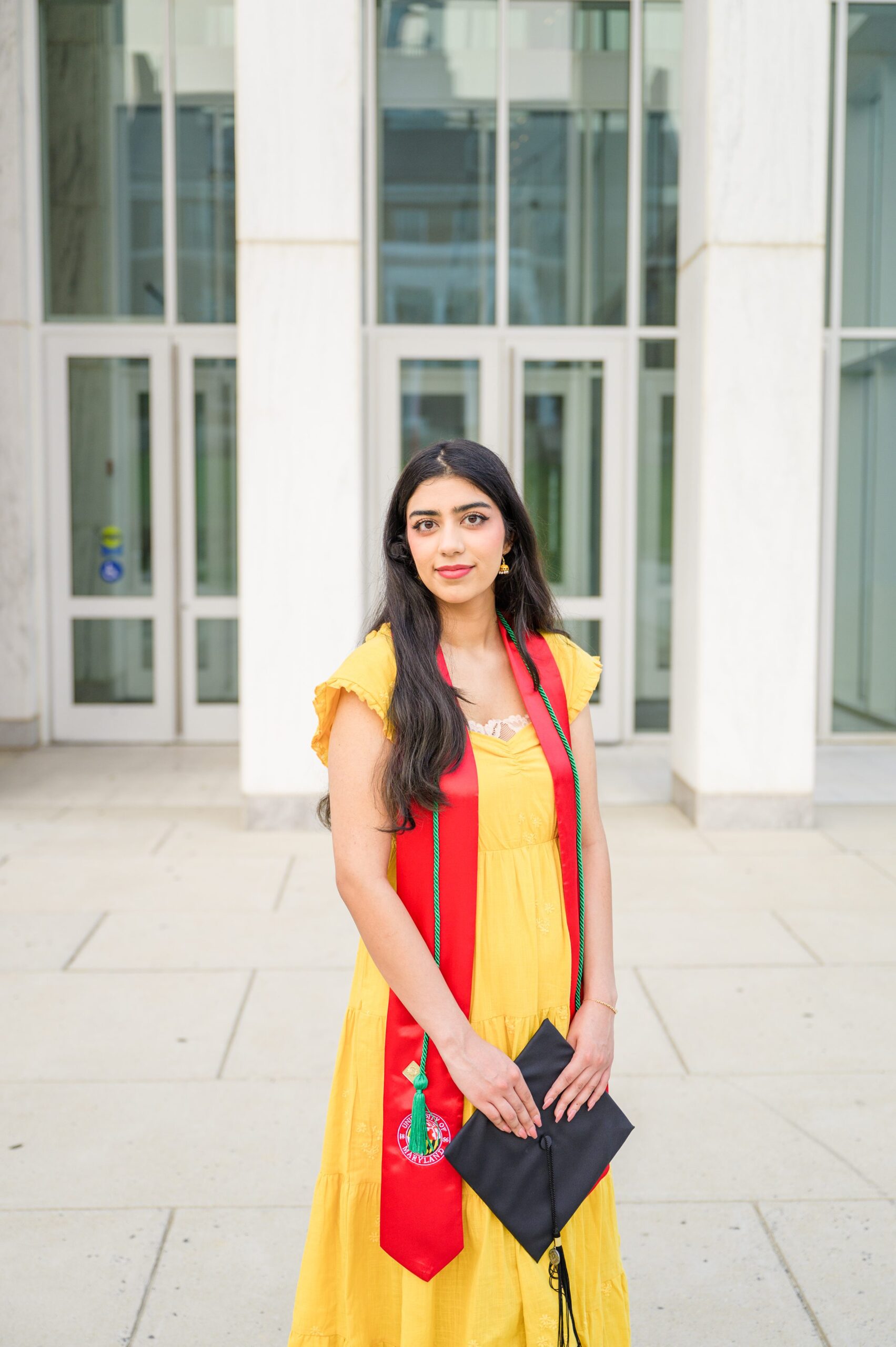 Zainab's college graduation portraits at UMD College Park photographed by Baltimore Photographer Cait Kramer