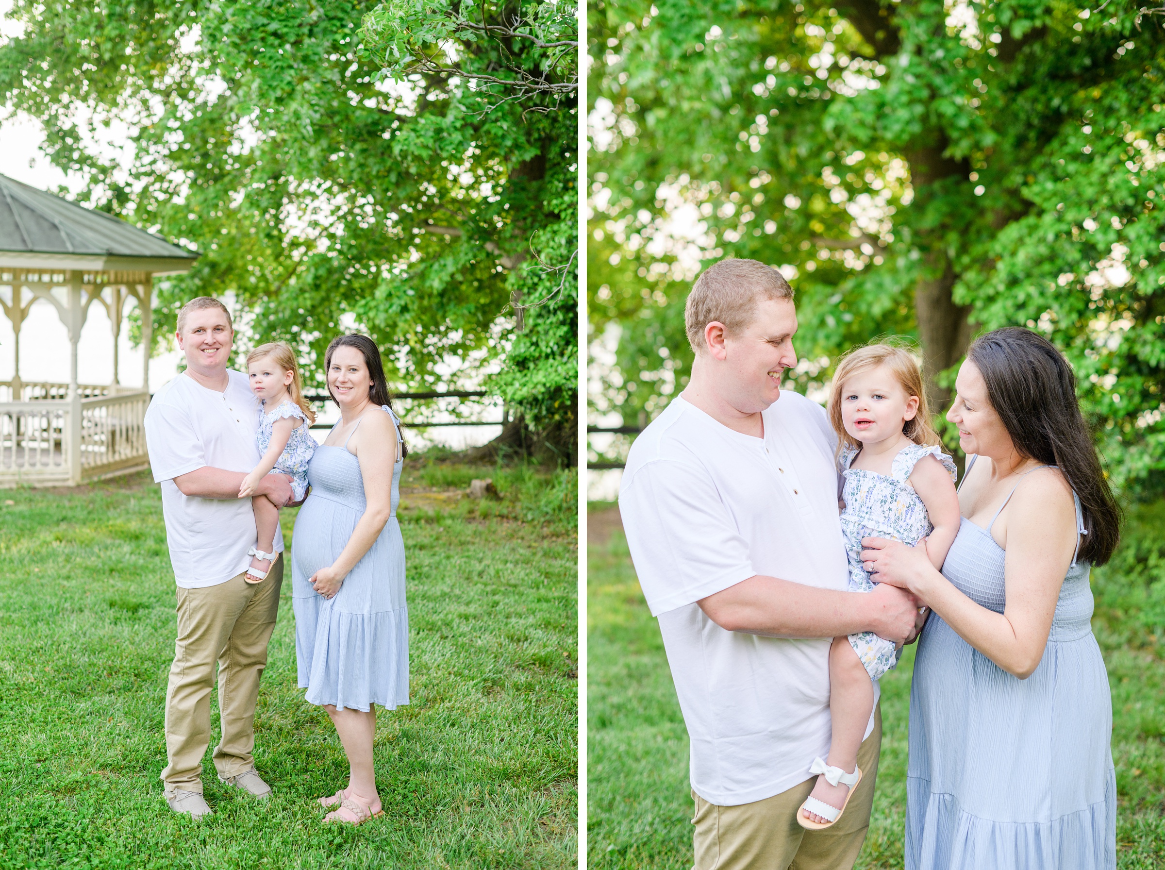 Waterfront maternity portrait session photographed by Baltimore Maternity and Newborn Photographer Cait Kramer.